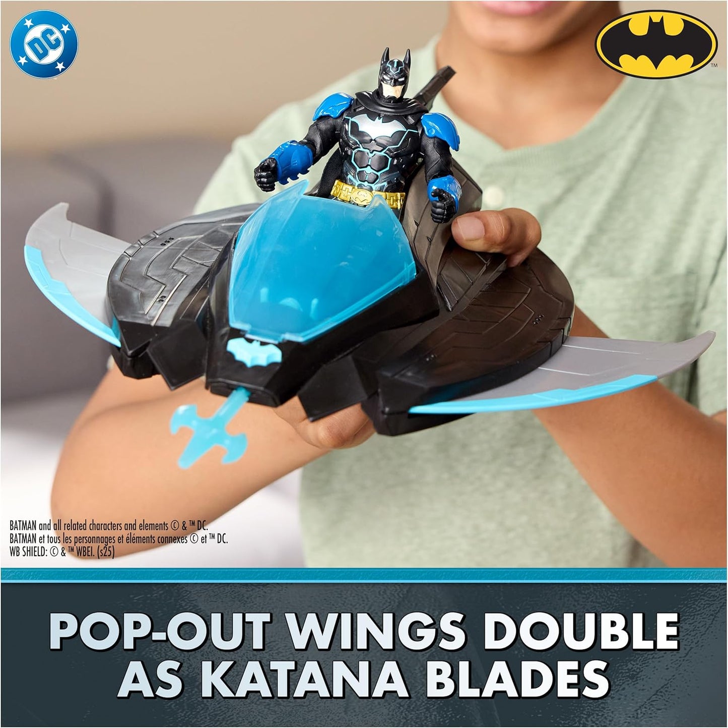 DC Comics, Batman Ninja Strike Katana Blade Batwing and 6" Action Figure, Super Hero Kids Toys for Boys and Girls Ages 3 & Up