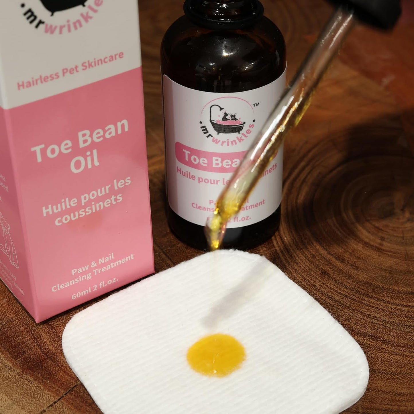 Toe Bean Oil: Premium Paw & Nail Cleansing Treatment, 100% Natural, Safe for All Cats and Dogs, 2 Fl. Oz.