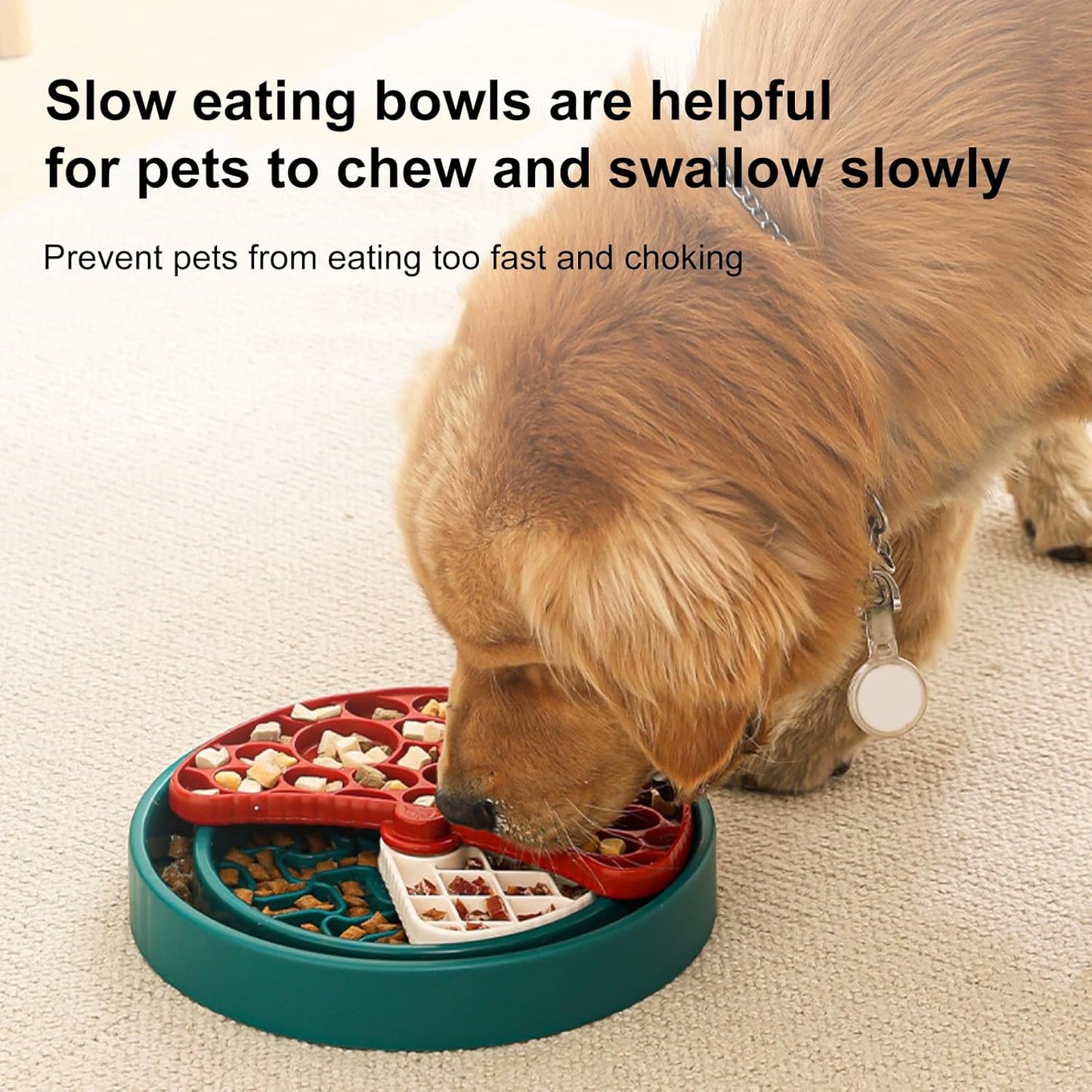 Dog Bowl Slow Feeder | 360 Degrees Rotating Food Enrichment Puzzle Mat,Dog Bowls Slow Feeder | for Puppy Pet Cat Breed Eating Feeding Licking Drinking