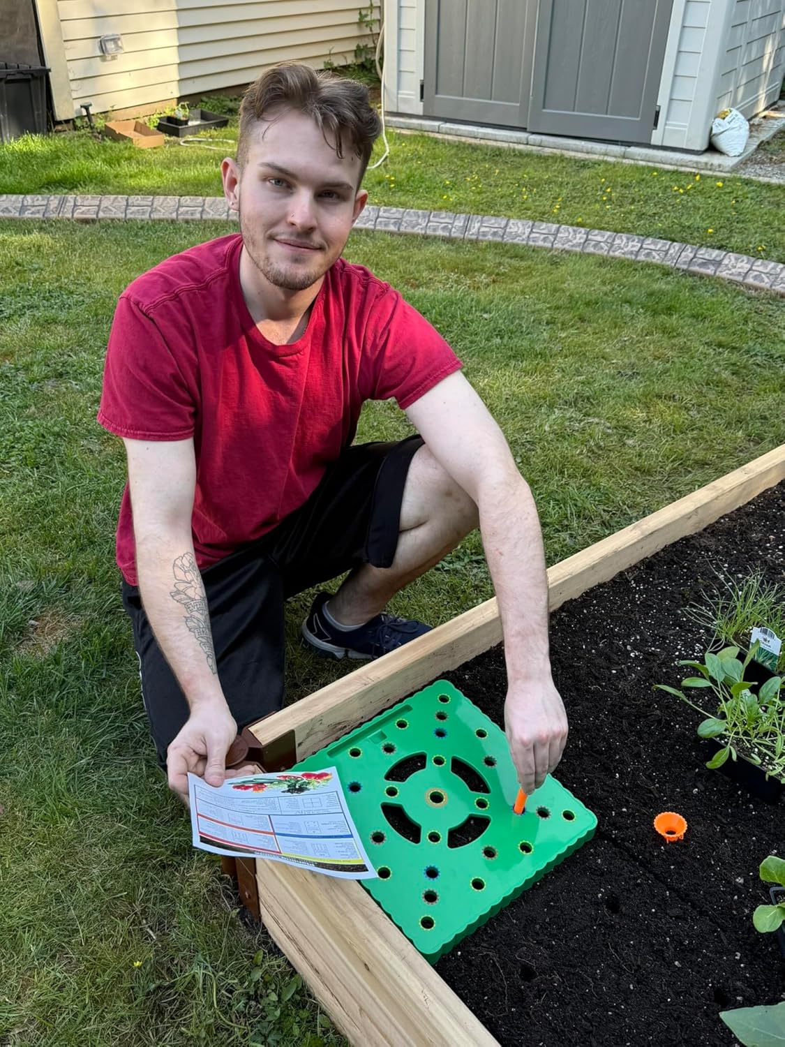 Seed Spacer Tool for Square Foot Gardens - Maximize Your Garden Space and minimize Weeds with This Premium Garden Tool