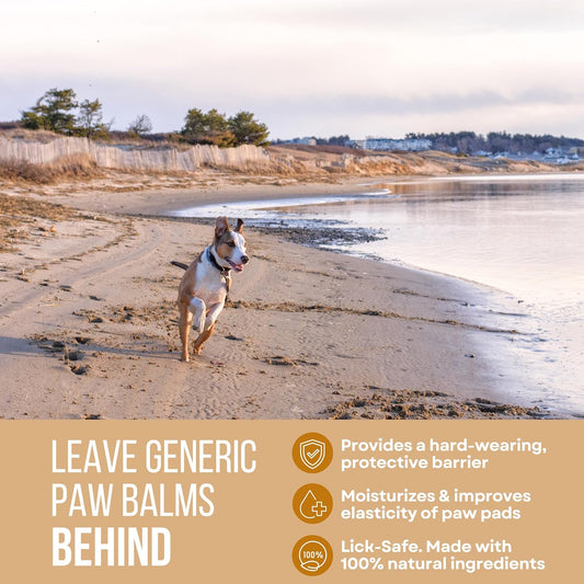 Dog Paw Beach Wax 2oz - Protects Against Sharp Rocks, Hot Sand, Glass, Coral, or Other Hazards at Beaches - Moisturizes and Improves Elasticity - Lick Safe - Natural Ingredients - USA Made