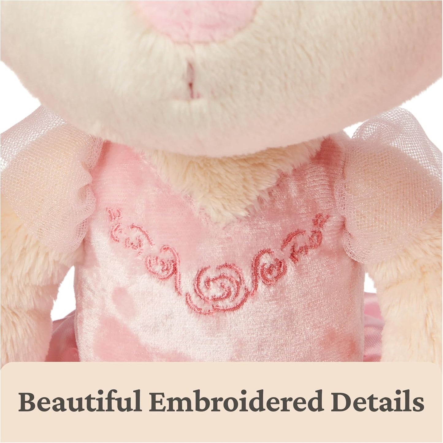 GUND Take-Along Friends Plush, Curtsy Ballerina Bunny, Bunny Stuffed Animal for Ages 1 and Up, Pink, 15"