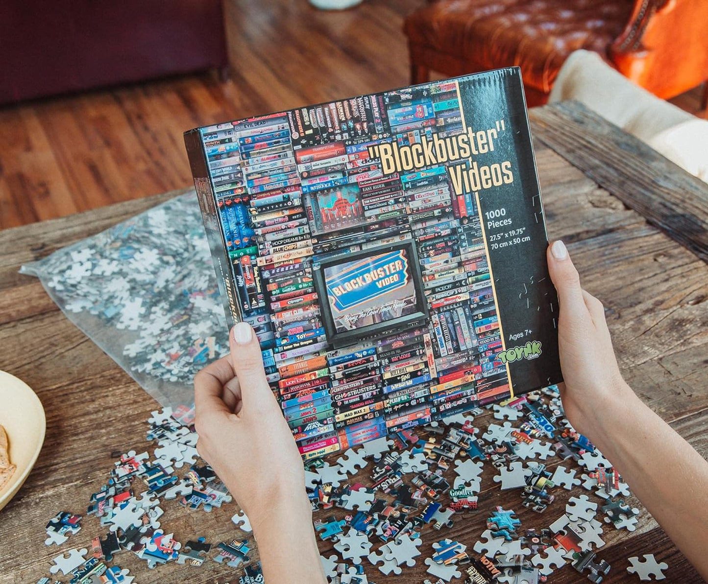 Blockbuster Era 1000-Piece Jigsaw Puzzle, Brain Teaser for Kids and Adults | 28 x 20 Inches