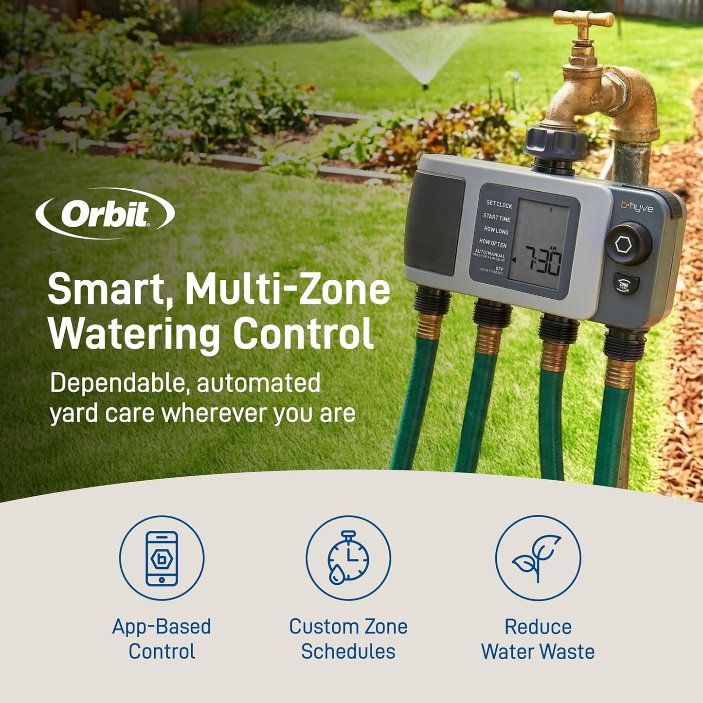 Orbit 24634 B-hyve XD 4-Port Smart Hose Watering Timer