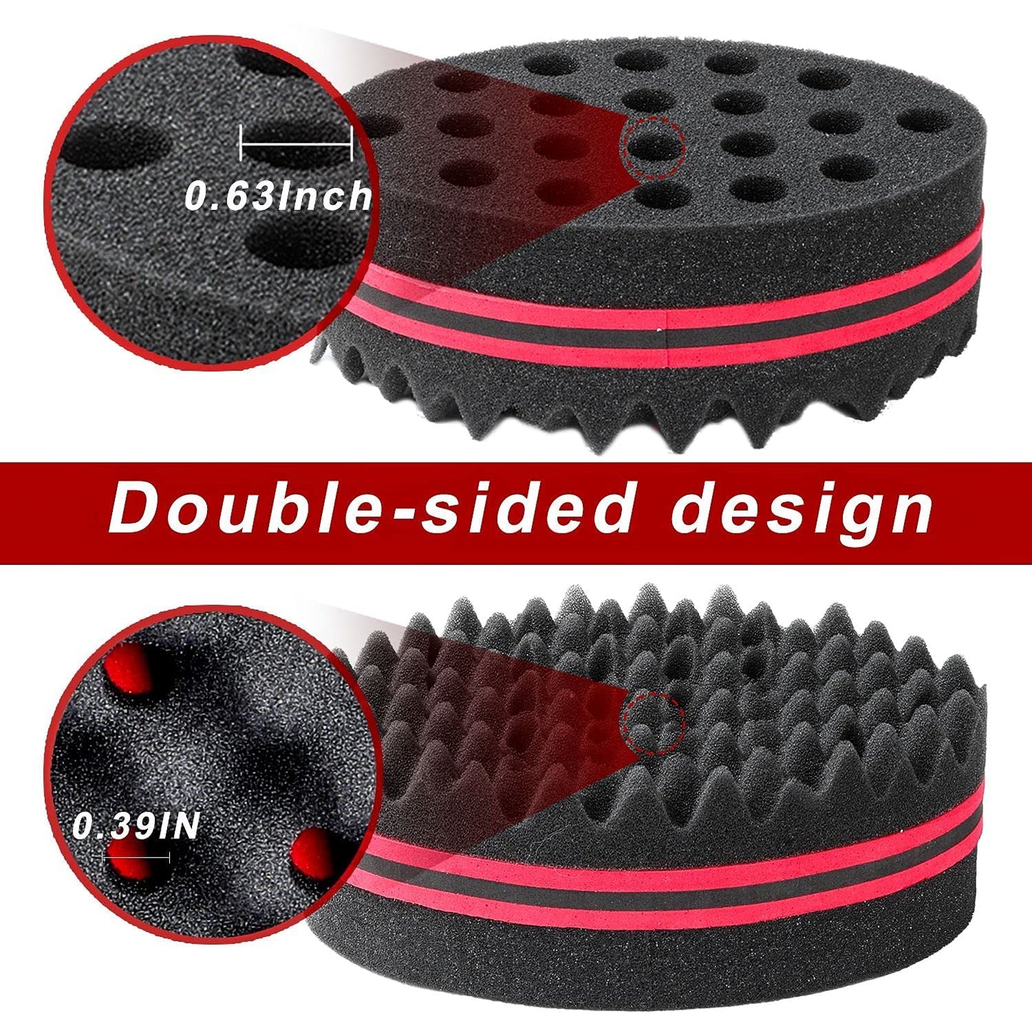 3Pcs Hair Styling Set for All - Curl Brush, Twist Sponge for Textured Hair with Metal Pick