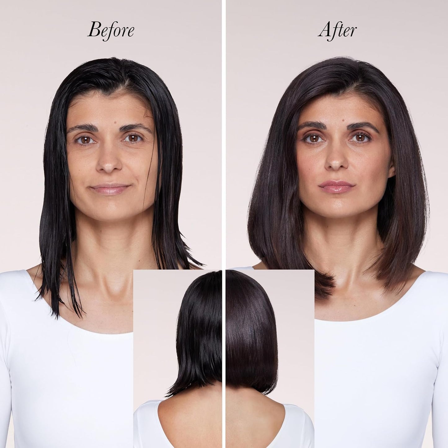 L'ANGE Hair Le Volume Elevé 65MM 2-in-1 Titanium Brush Dryer | Dry and Style | Unique Teardrop Shape Barrel | 3 Heat Settings | 360° Vented Airflow | Ionic Technology for Frizz-Free Styling (Blush)
