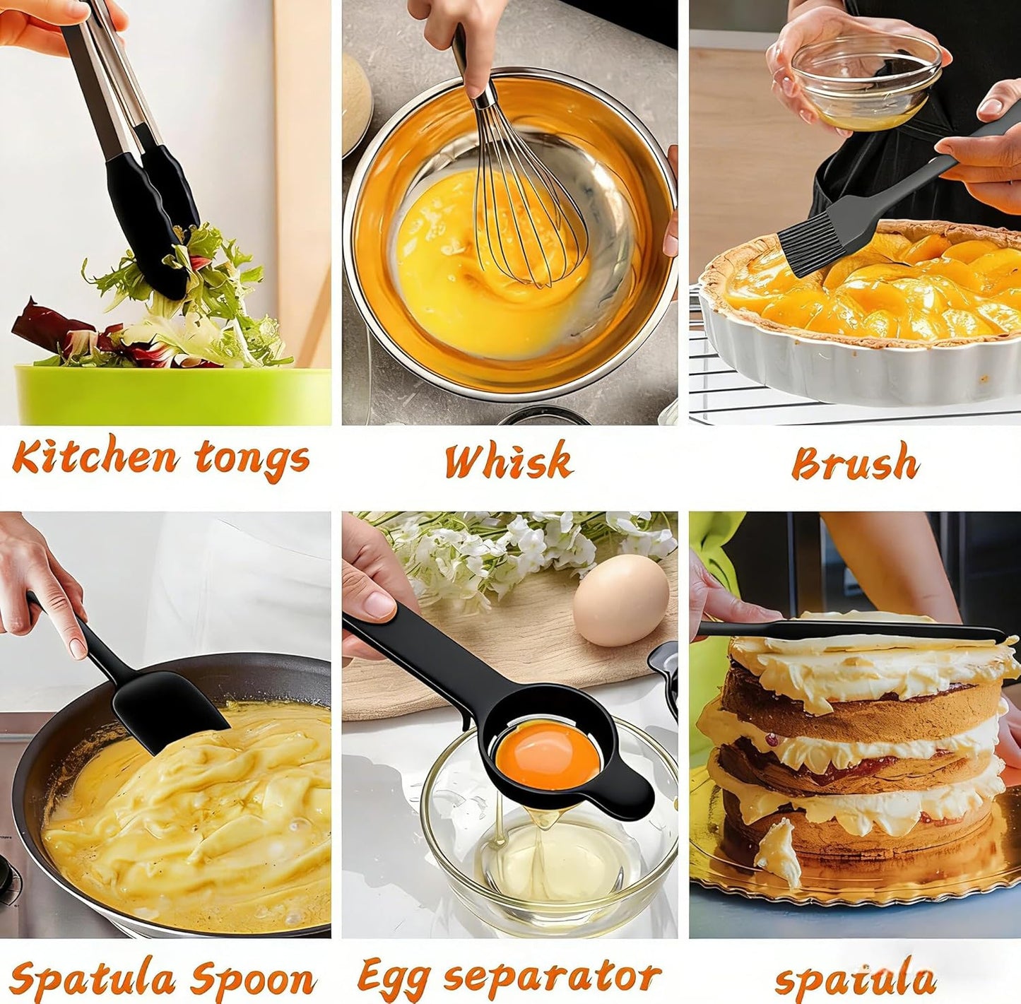 Umite Chef Mixing Bowls with Airtight Lids, 26Pcs Stainless Steel Bowls Set, 3 Grater Attachments & Black Non-Slip Bottoms Size 7, 4, 2.5, 2.0,1.5, 1QT, Great for Mixing & Serving