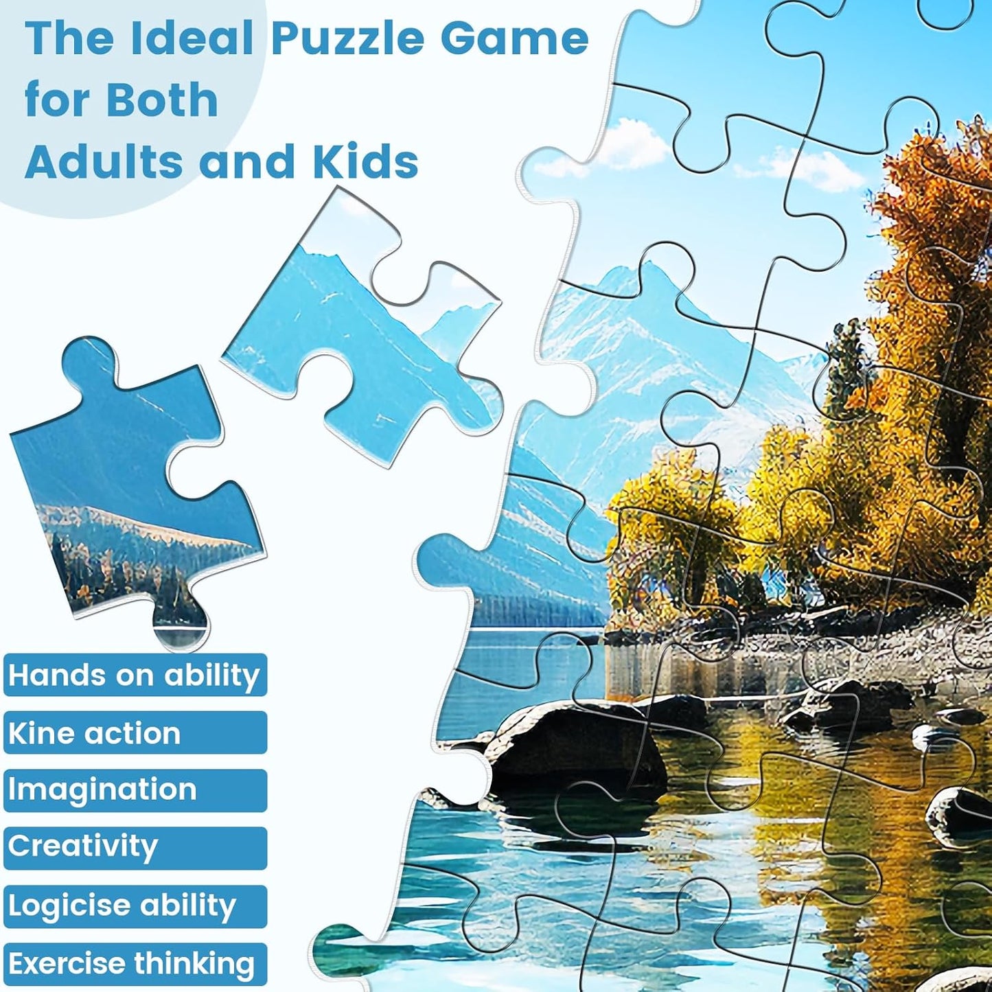 500 Piece Puzzle for Adults, Jigsaw Puzzle,Glacier Park Jigsaw Puzzles 500 Pieces Birthday Party for Family Adults Funny Puzzle