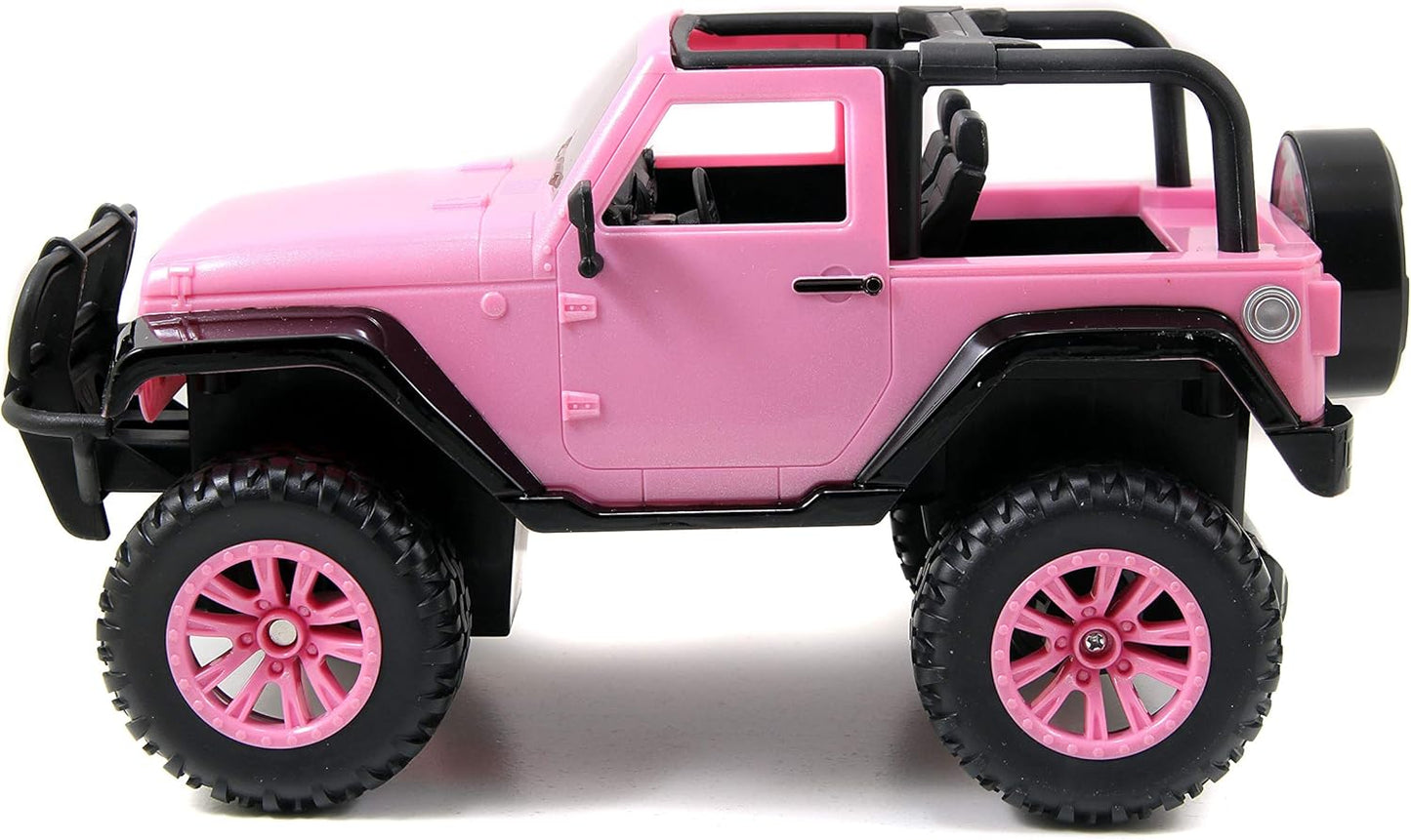 Girlmazing 1:16 Jeep Wrangler RC Radio Control Cars, Toys for Kids (Pink)