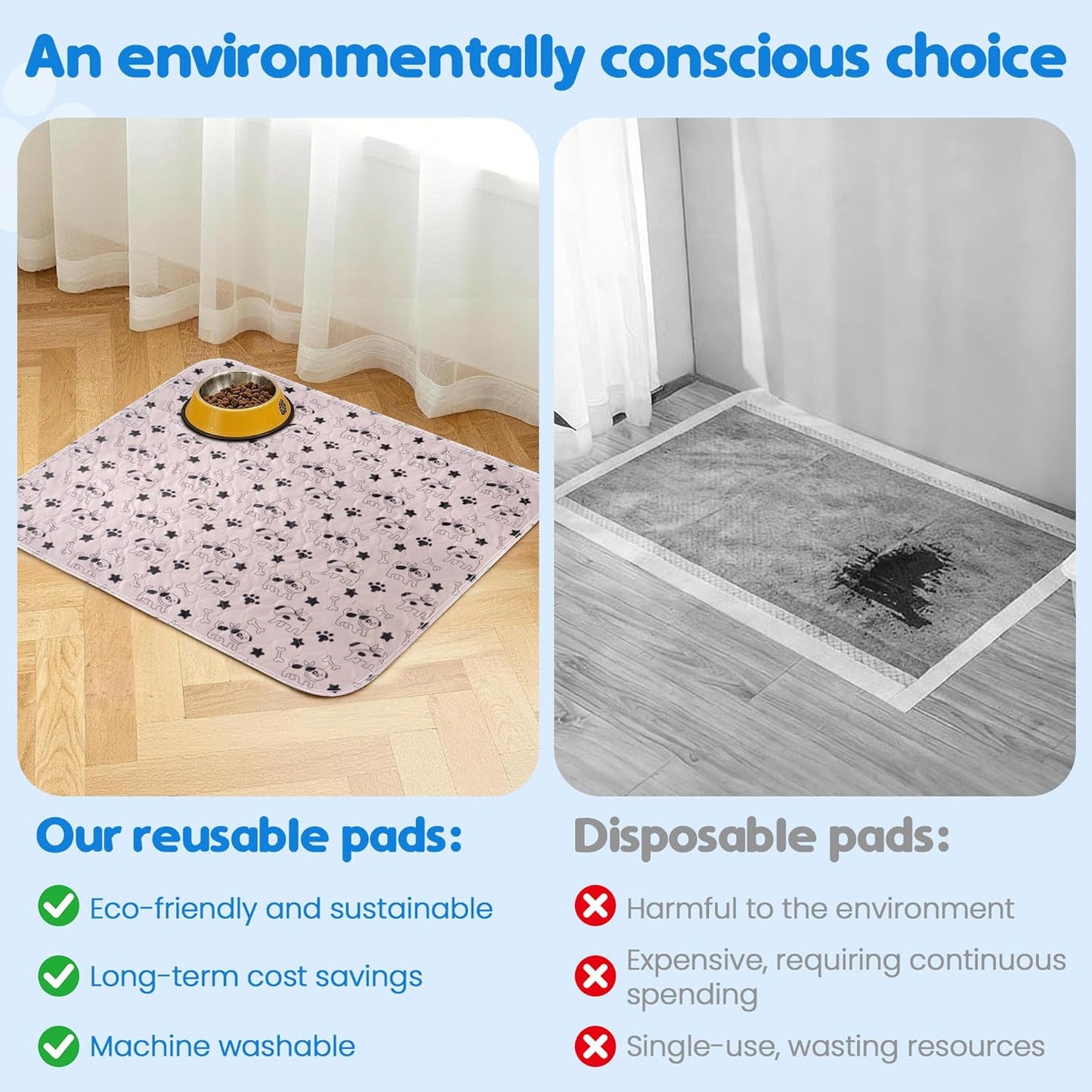 Washable and Reusable Puppy Pee Pads for Dogs Super Durable Chew Proof with Waterproof TPU Backing Non Slip Design Portable for Home Travel and Outdoor Use Khaki Large 1 Pack