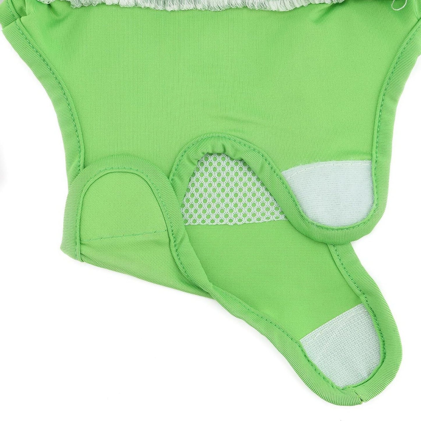 Female Dog Diapers with Suspenders Detachable Reusable Washable Puppy Sanitary Pantie Plaid Pet Period Panties Soft Doggie Underwear Jumpsuits in Heat Cycle Period,Green,L