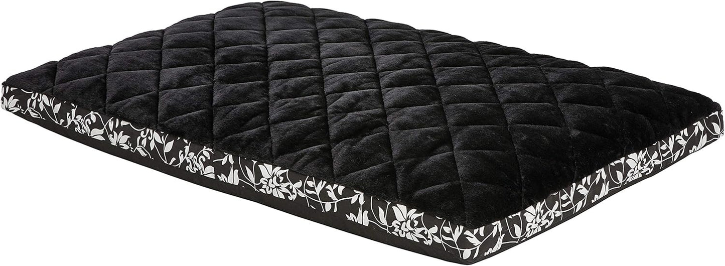 Midwest Homes for Pets 4090028-PLS 칼라일 강아지 크레이트 매트리스, 블랙/화이트 플로럴, XL