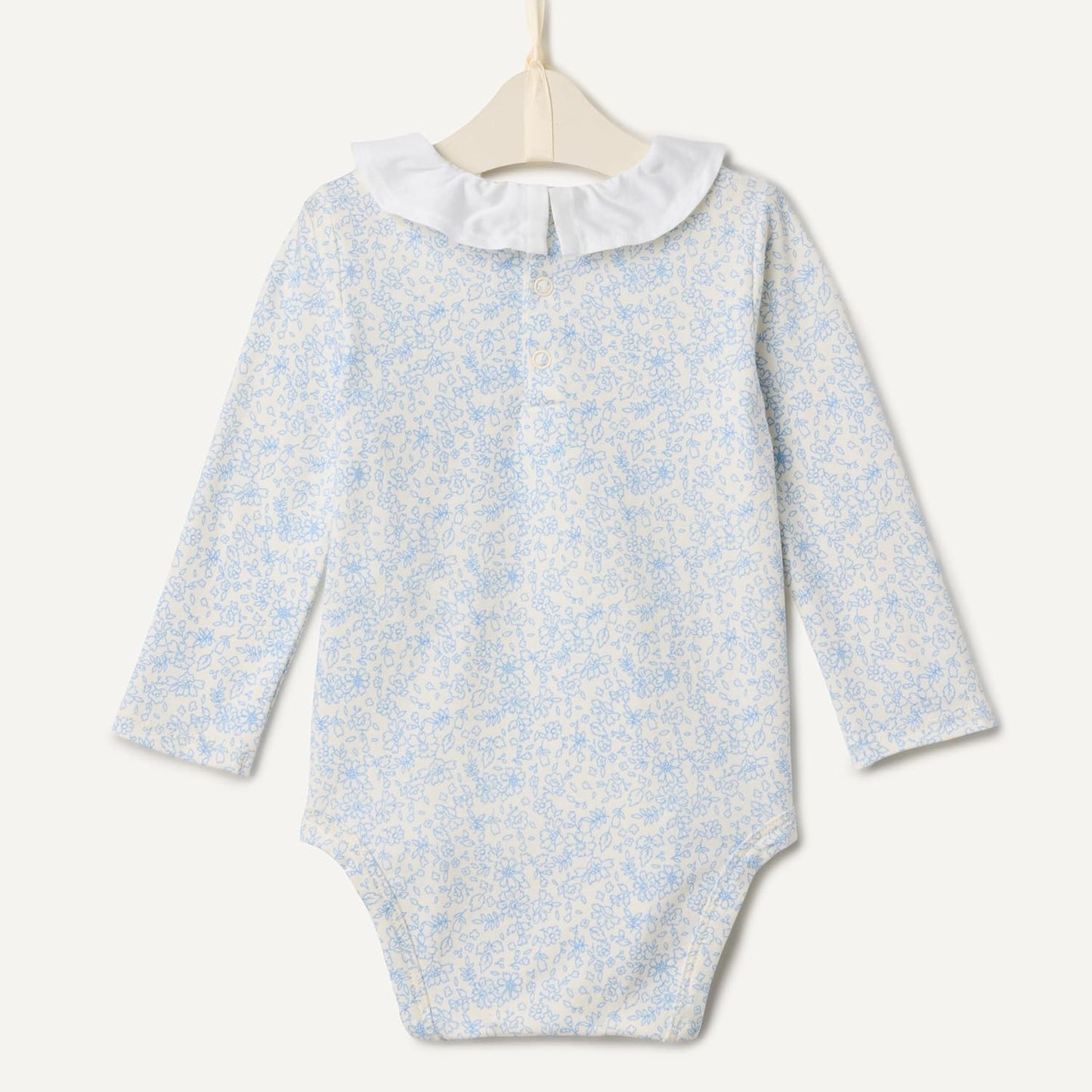 Amazon Essentials x Sofia Grainge Baby Girls' Long Sleeve Ruffle Collar Bodysuit