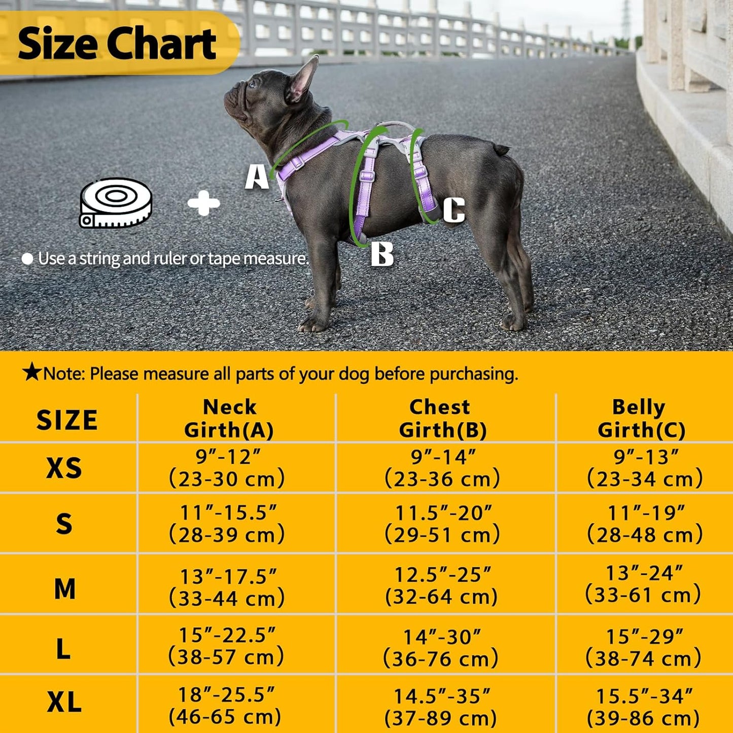 Huntboo Escape Proof Dog Harness, Secure Dog Harness No Escape,Fully Reflective Harness with Handle,Breathable,Durable,Adjustable Vest for Small Dogs Walking,Training & Running Gear(Lavender Purple,S)