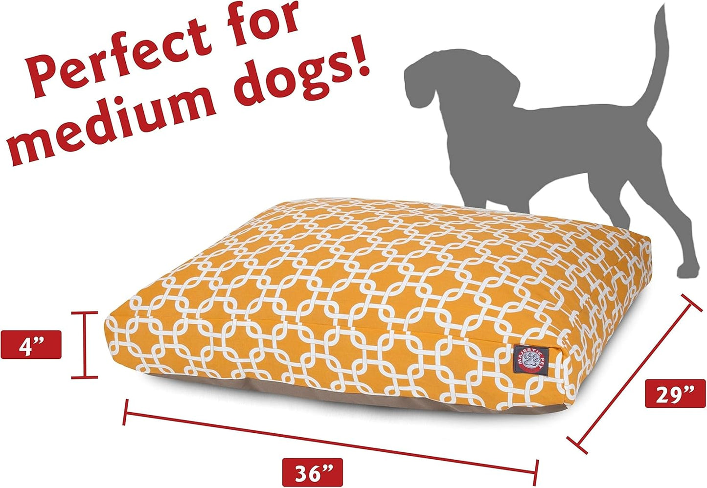 Majestic Pet Coral Links Large Rectangle Pet Bed