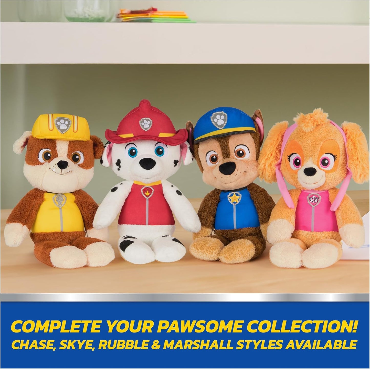 GUND PAW Patrol Official Chase Take Along Buddy Plush Toy, Premium Stuffed Animal for Ages 1 & Up, Blue/Brown, 13”