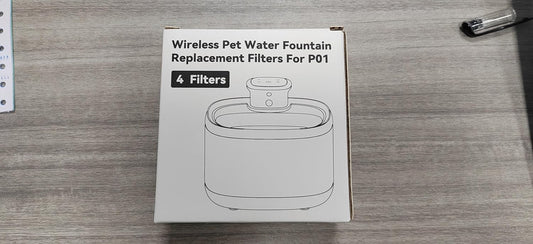 Cat Water Fountain Filters - 4 Pack Replacement Filters & 2 Pack Replacement Pre-Filter Sponges Set for Automatic Pet Fountain Dog Water Dispenser