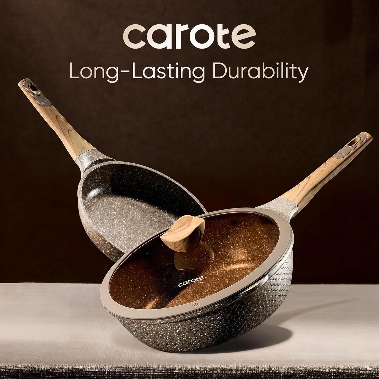 CAROTE 26PCS Pots and Pans Set Non Stick, Cookware Set Pots and Pans Induction Cook Ware, Nonstick Kitchen Cooking, PFOA Free