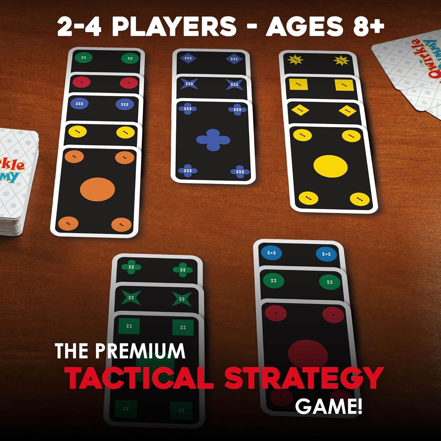 MindWare Qwirkle Rummy Card Game - Strategy Games for Adults and Family - Fun Family Games & Party Games for Adults - Match Shapes & Colors, Score Qwirkles to Win - Ages 8 and Up