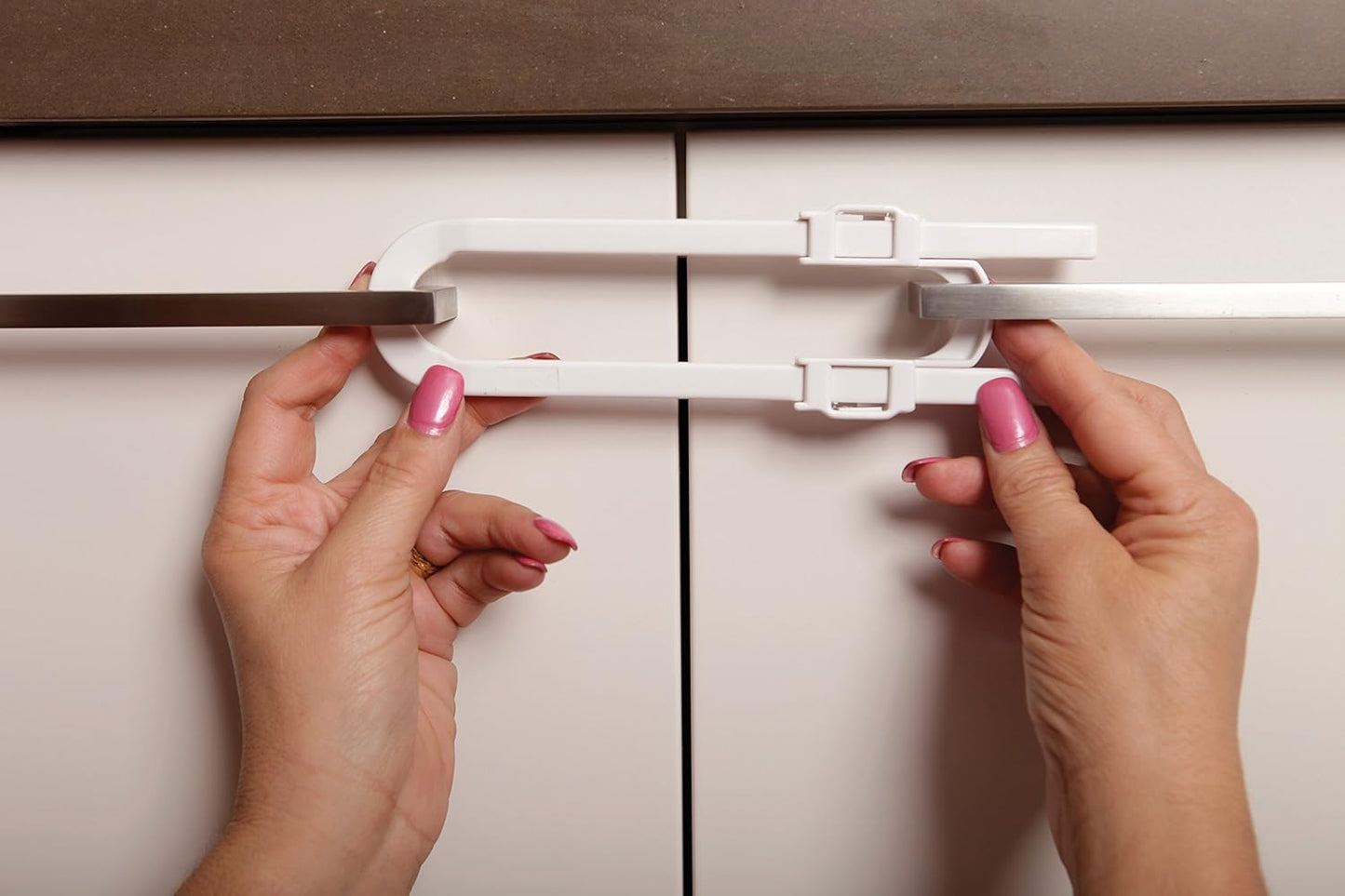 Dreambaby U Shaped Cabinet Locks - Extra Long Child Lock for Cabinets - Gliding Baby Safety Locks (6 Pack)
