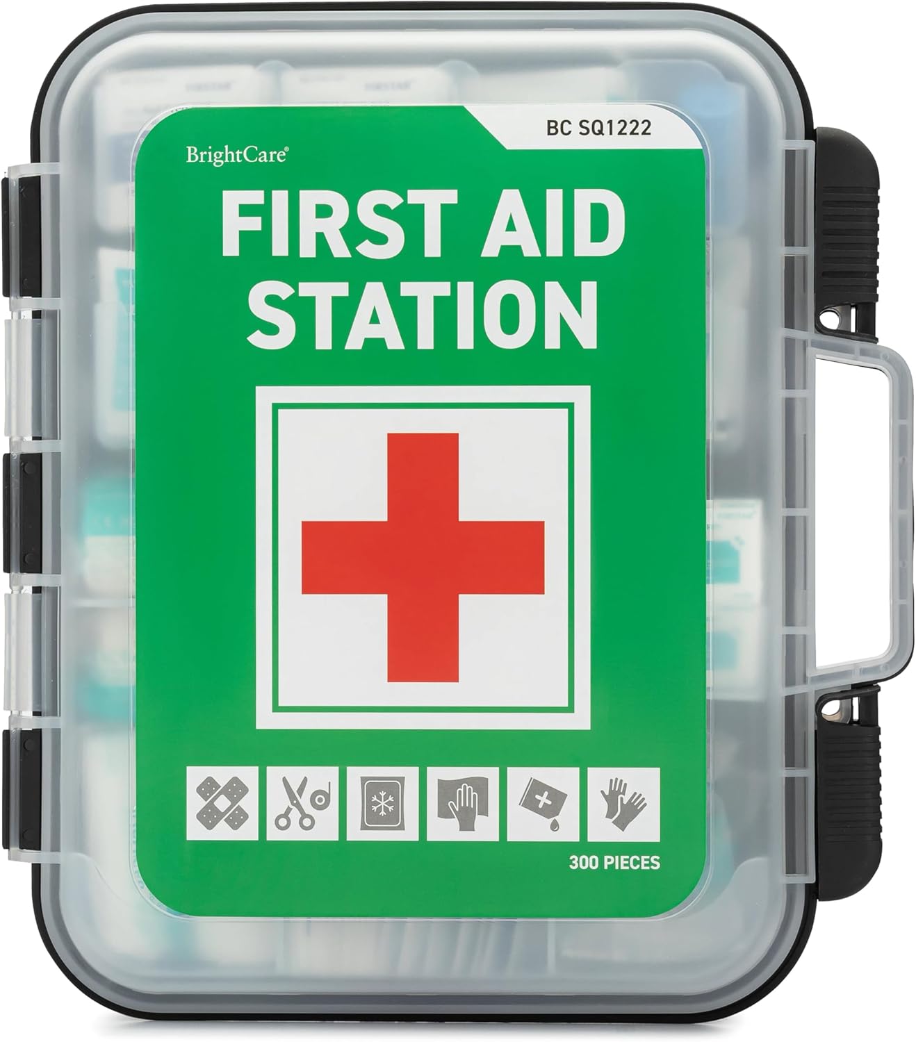 Large Wall Mountable & Portable First Aid Kit Cabinet for Business, Office, School, Warehouse & Workplace Safety – OSHA Compliant Emergency Medical Supplies with Tilting Shelves & Mounting Hardware
