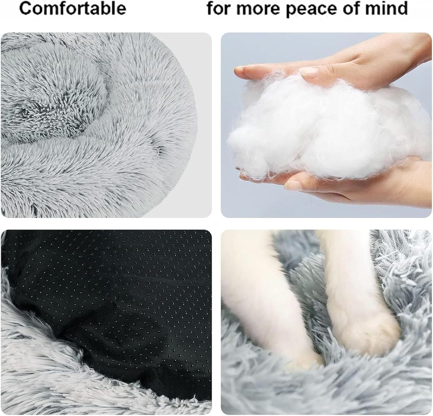 USB Heated Cats Dog Bed with Removable Washable Cover Soft Plush Antislip Base Heating Mat for Indoor Pet Rest Place Heated Cats Bed