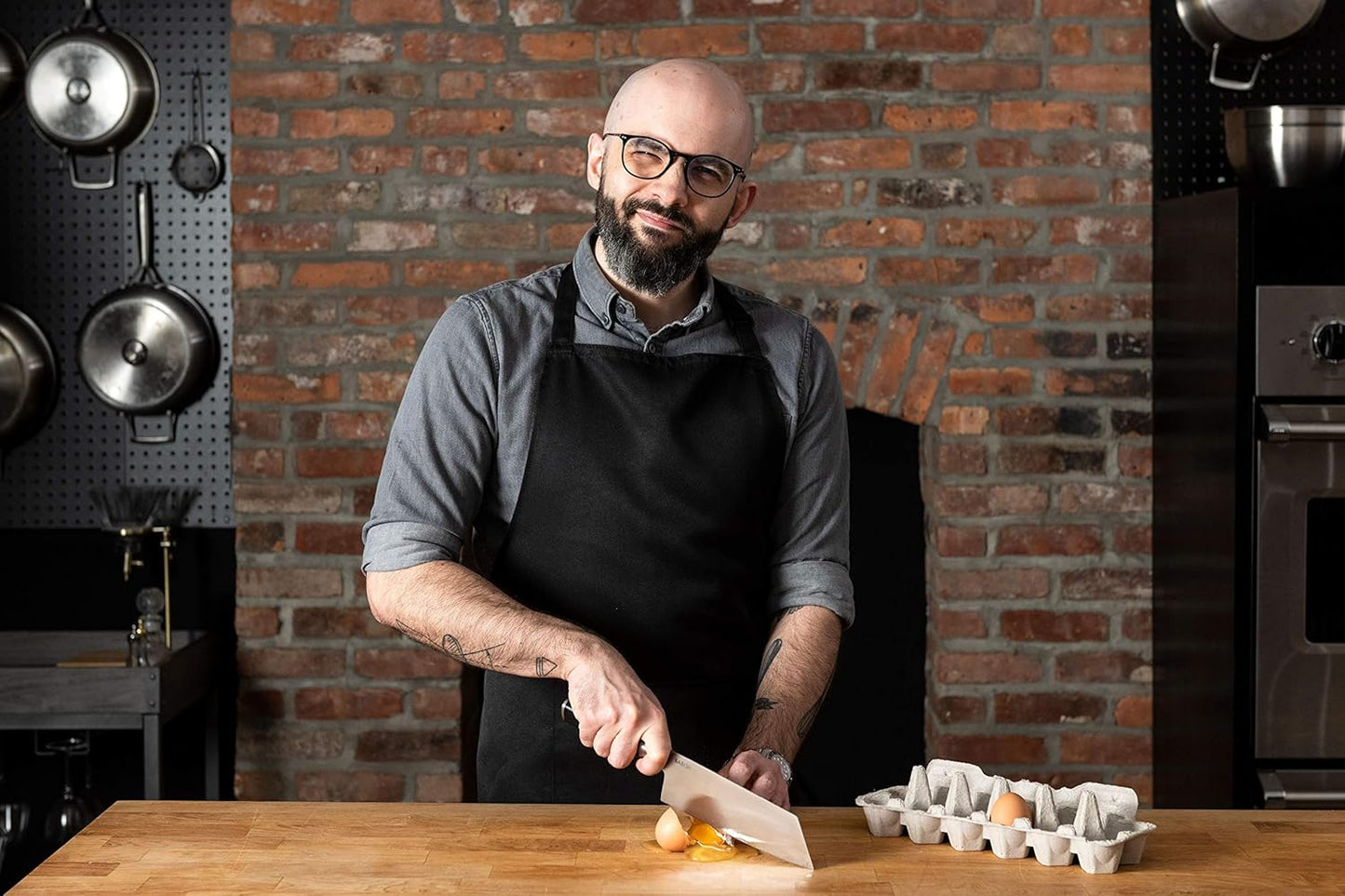 Babish High-Carbon 1.4116 German Steel Cutlery, 7.5" Clef (Cleaver + Chef) Kitchen Knife, Good Housekeeping Standout Knife of 2022