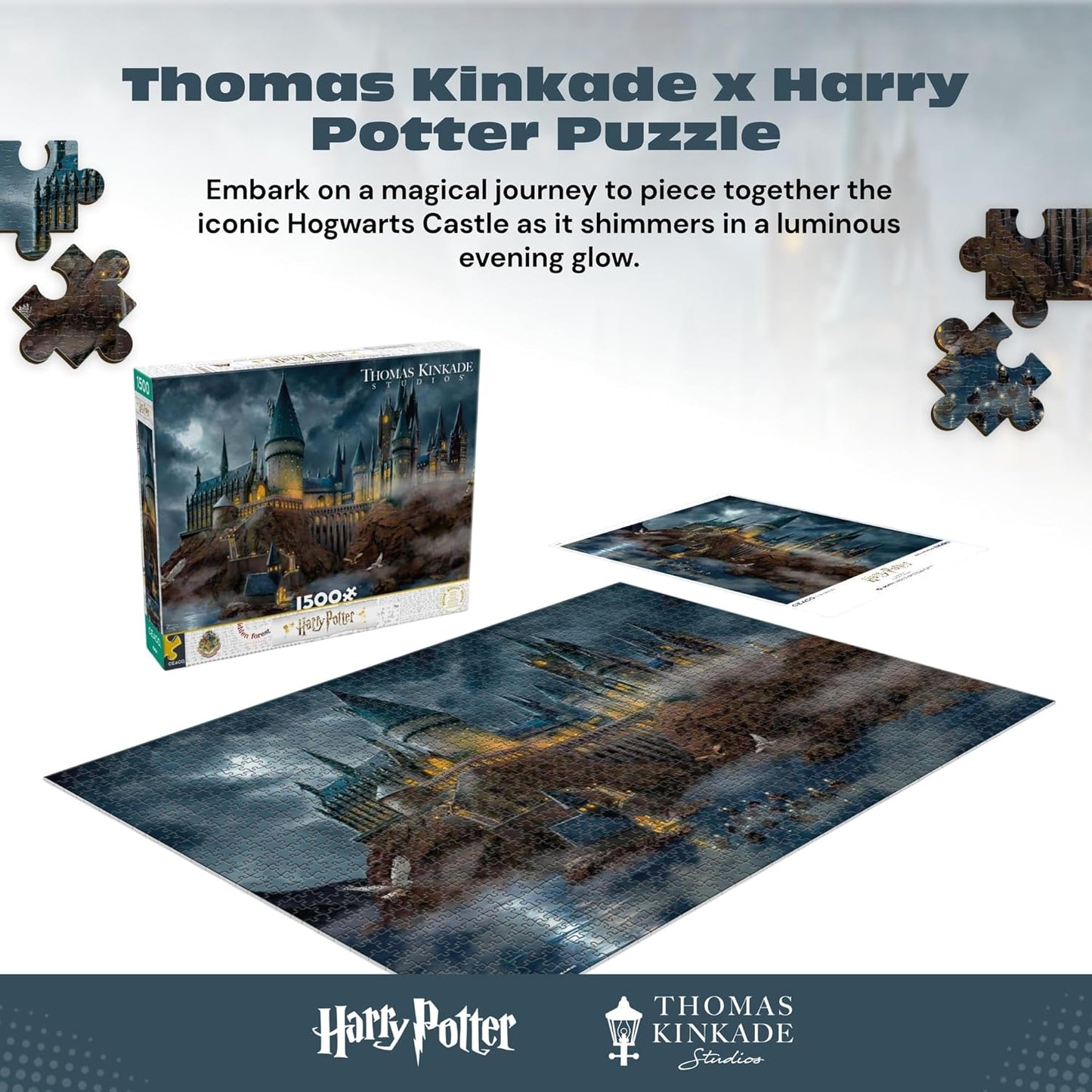 Ceaco - Thomas Kinkade - Harry Potter - Hogwart's Castle - 1500 Piece Jigsaw Puzzle