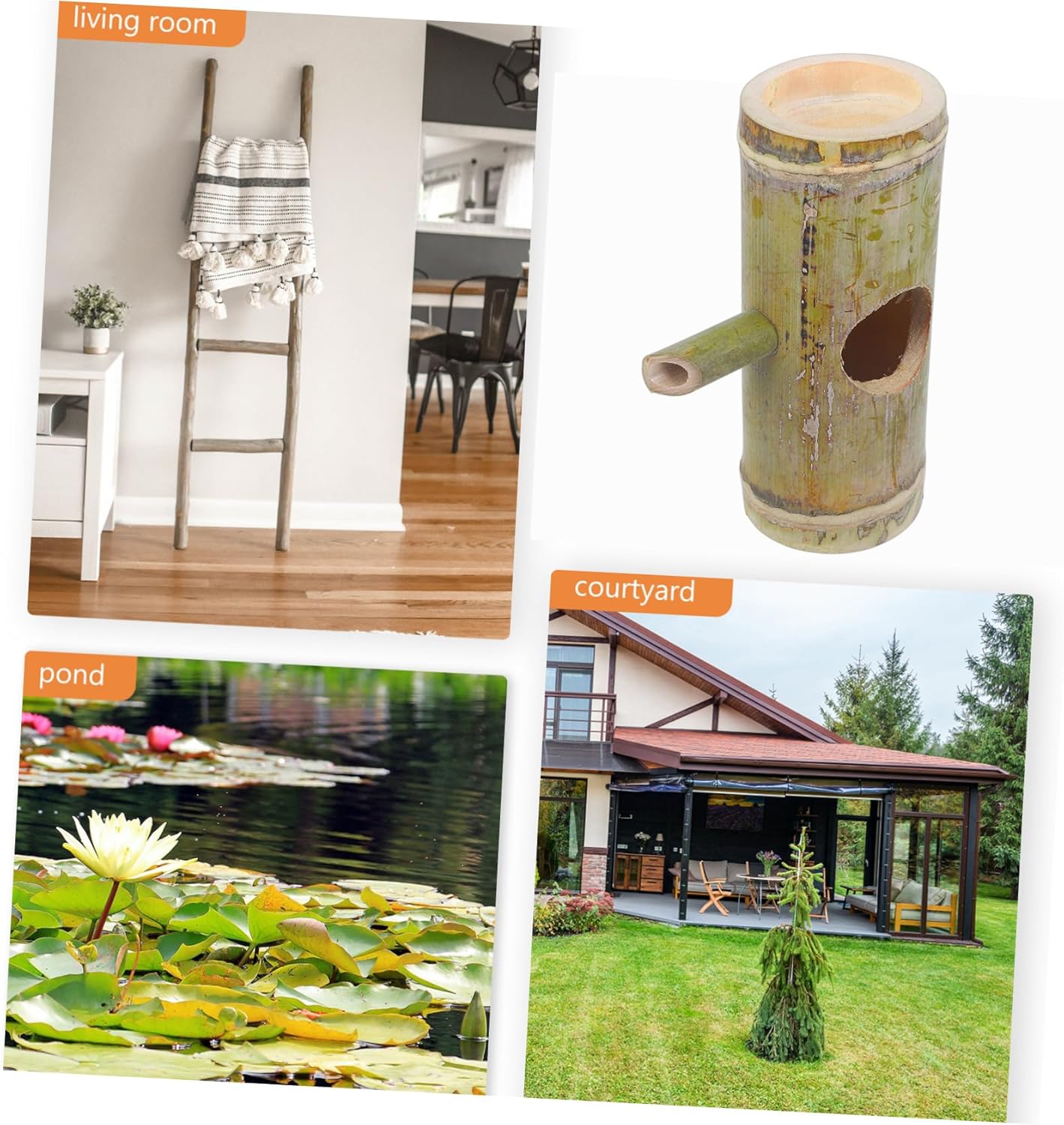 Water Fountain Ornament Multi-Functional Cycling Fountain for Decor Water Channel for Fish Tanks and Gardens