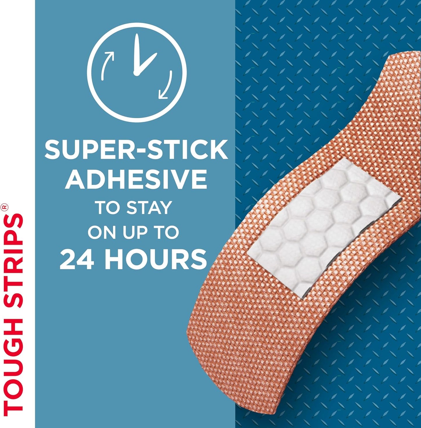 BAND-AID Brand Tough Strips Adhesive Bandages for Wound Care, Durable Protection for Minor Cuts and Scrapes, All One Size, 2 Pack