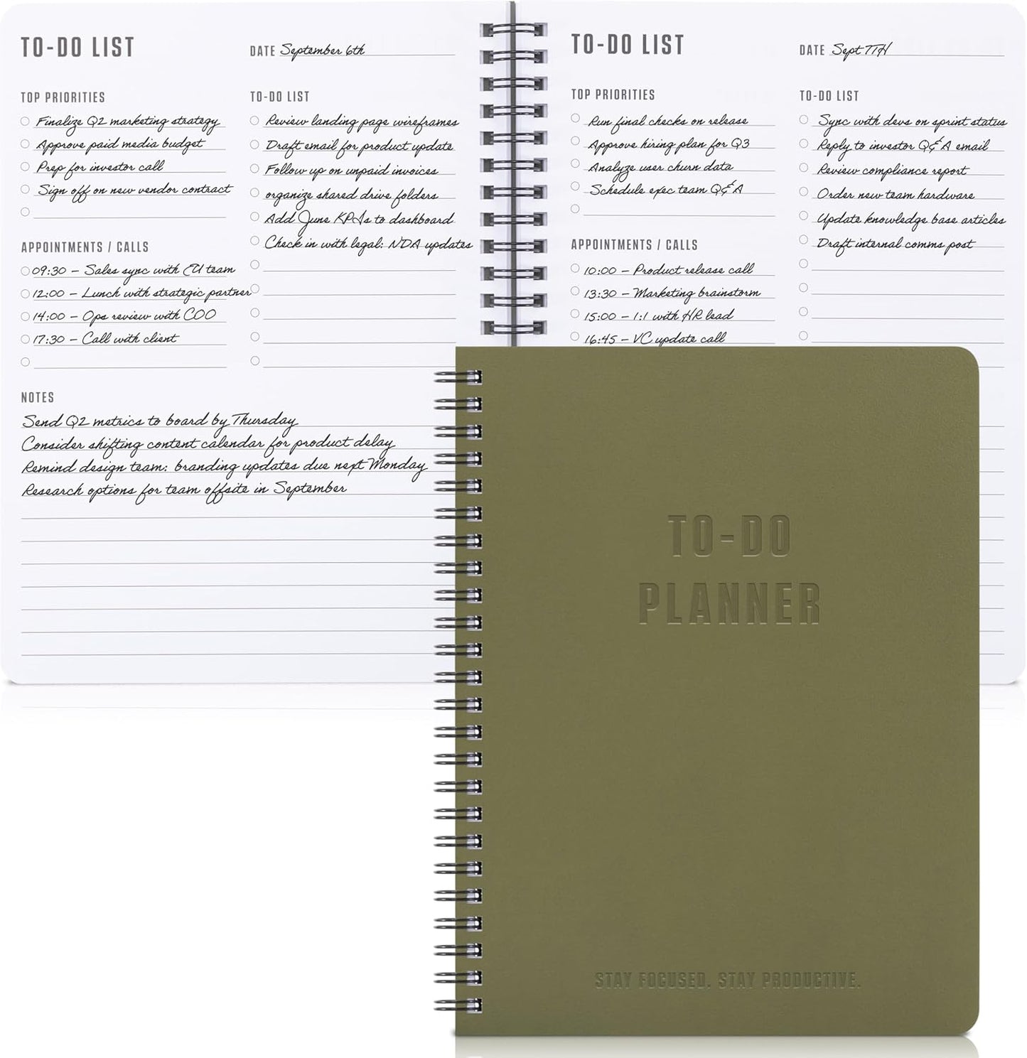 ZICOTO Aesthetic To Do List Notebook For Work or Home - Simple Daily Planner to Easily Organize Your Tasks And Boost Productivity - Stylish Undated Organizer Supplies For Women and Men