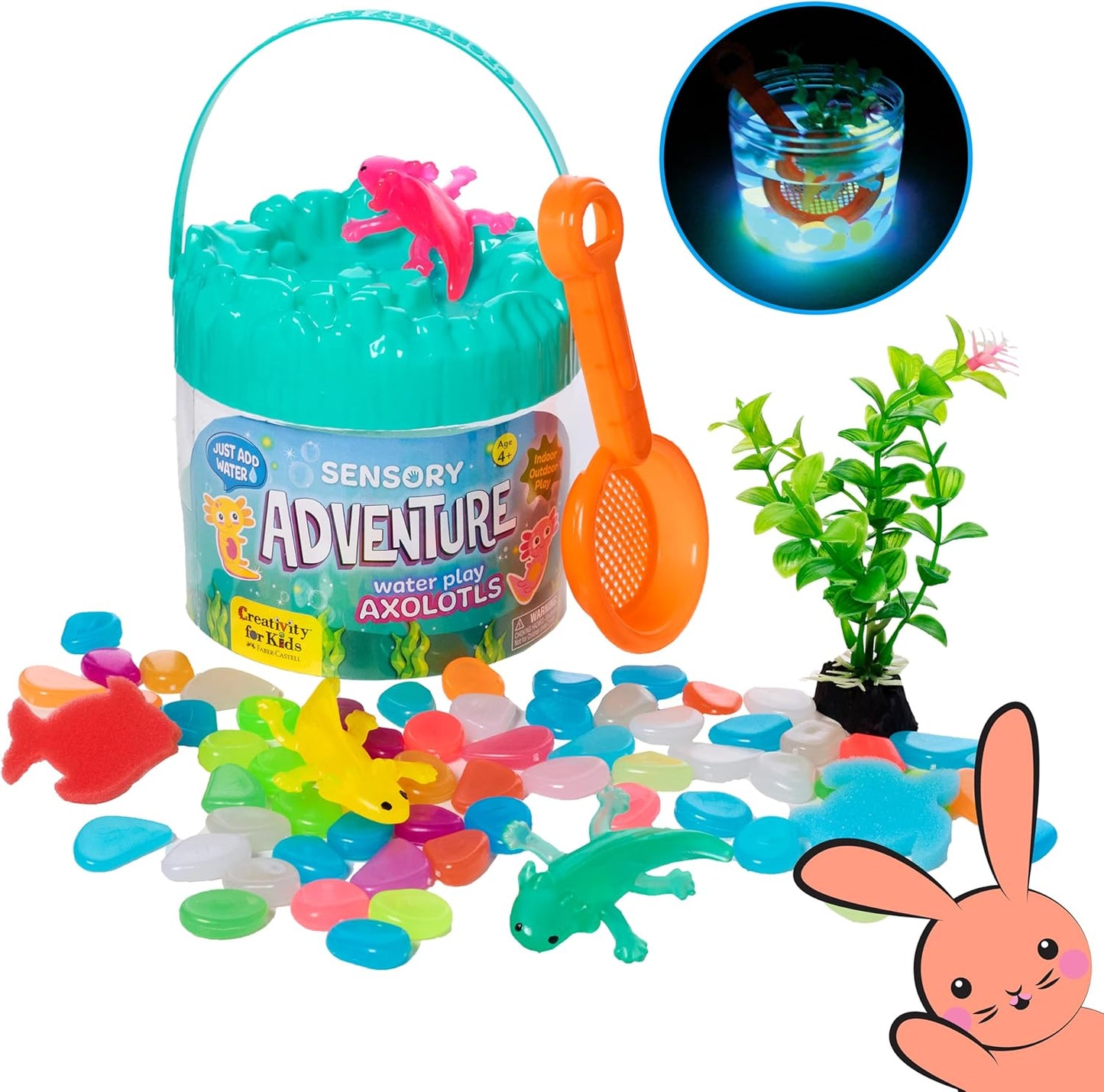 Creativity for Kids Sensory Adventure Axolotls Kit | Dig, Squish & Explore | Scoop, Pinch & Play with Fine Motor Tools | Screen-Free Activity for Kids & Easter Basket Stuffers (Ages 4+)