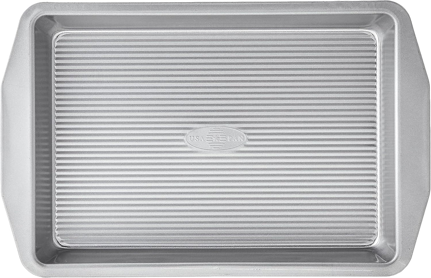 USA Pan 1110RC-3-ABC-1 American Bakeware Classics 9 x 13-Inch Rectangular Lasagna, Cake and Brownie Pan, Aluminized Steel
