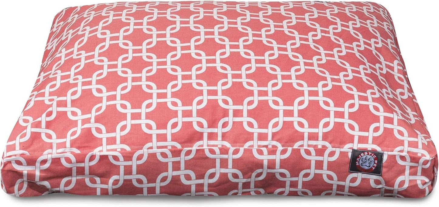 Majestic Pet Coral Links Large Rectangle Pet Bed