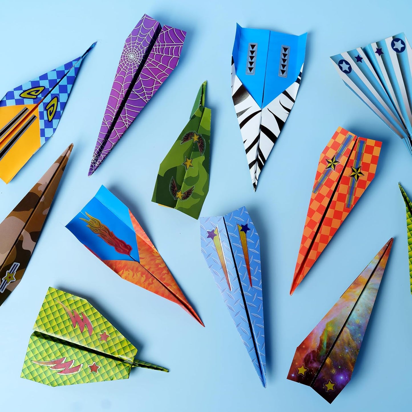 Creativity for Kids Paper Airplane Squadron - Create 20 Paper Airplanes, Mini Craft Kit for Boys, Easter Basket Stuffers and Gift for Boys, Kids Activities (Ages 6+)