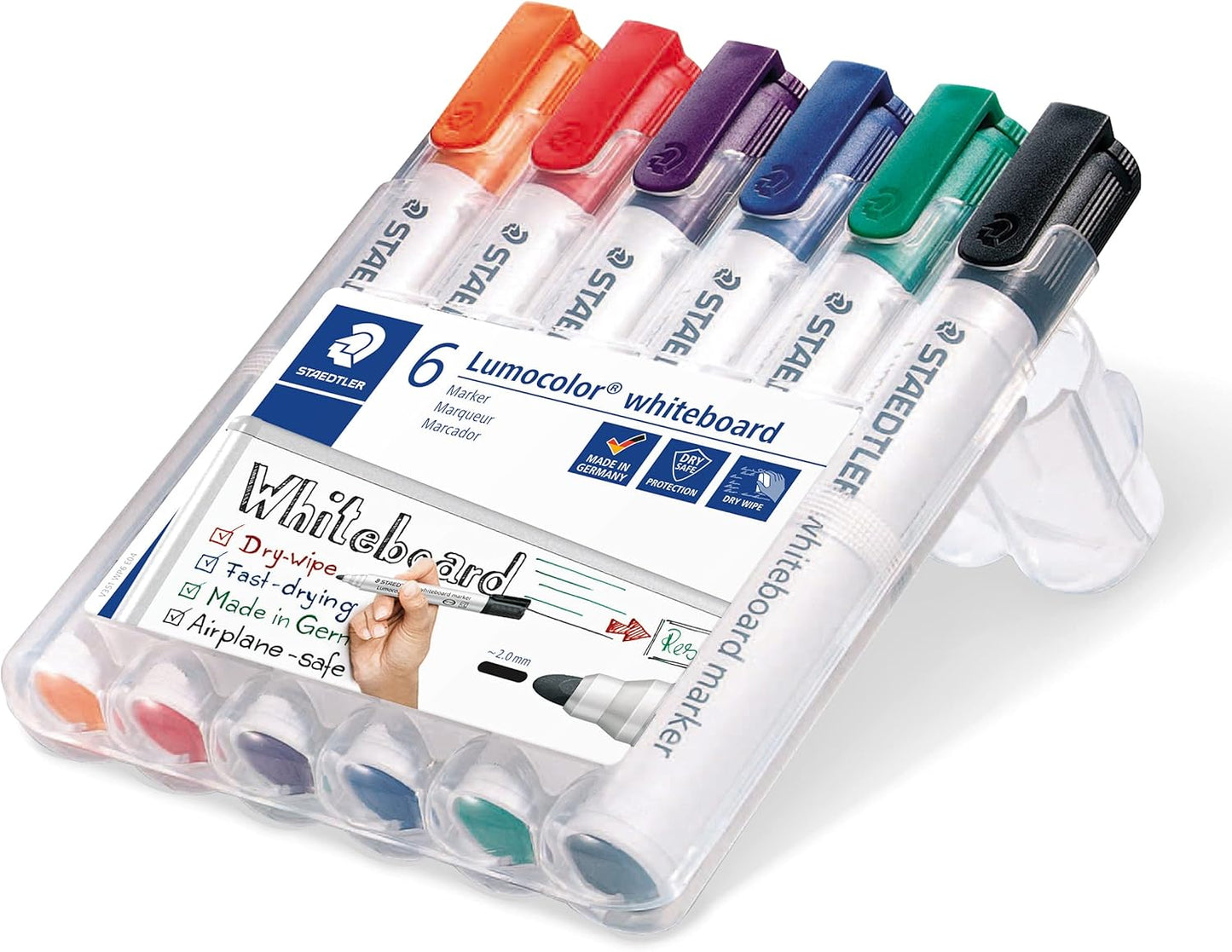 Staedtler 351WP6 Bullet Tip Whiteboard Marker, Pack of 6