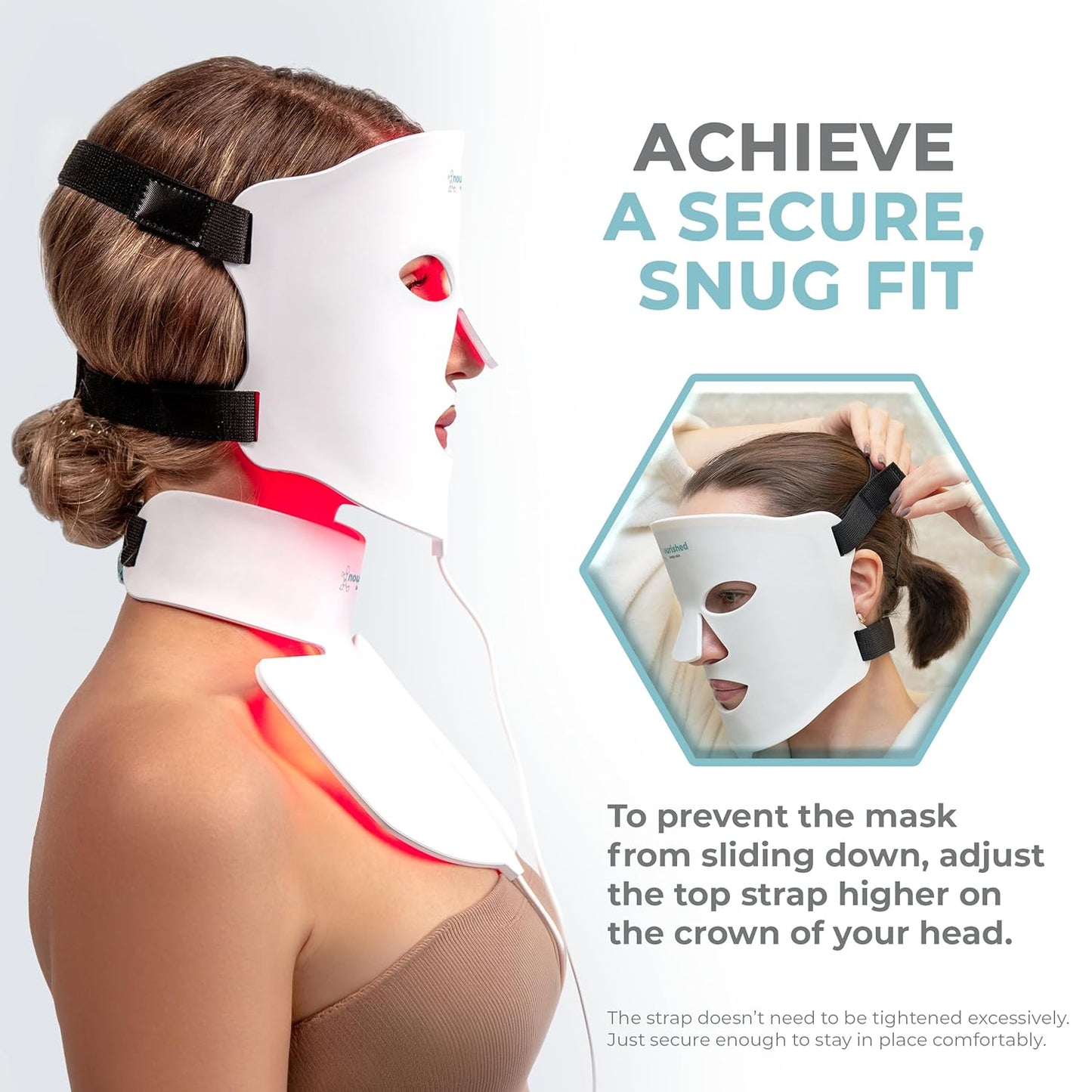 LED Light Therapy Face & Neck Mask - Facial Skin Care Device - 7 Colors Red & Blue - Rejuvenation, Anti-aging Product for Wrinkles