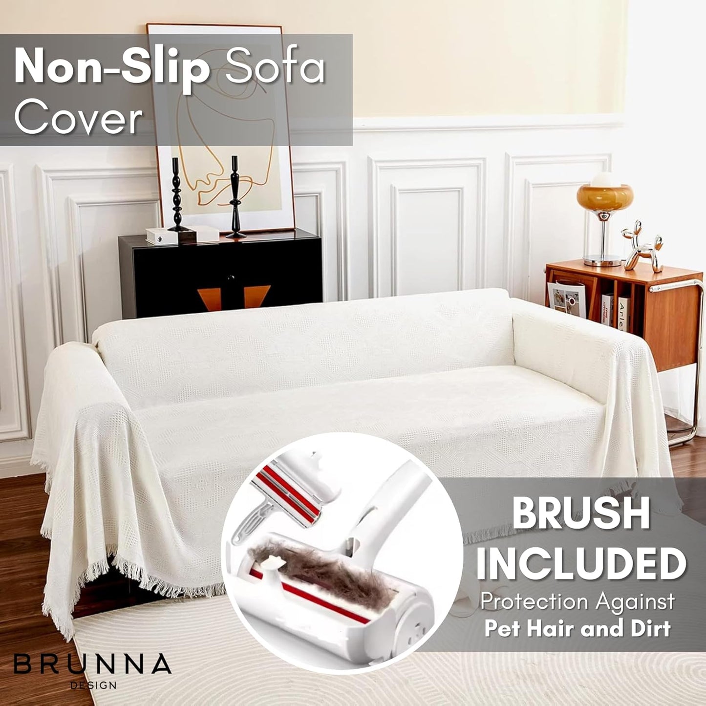 Couch and Sofa Covers with Pet Hair Removal Tool Included, Universal Size Throw Blanket, Couch Cover for Dogs Washable, Seat Covers, Sofa Furniture Protector.