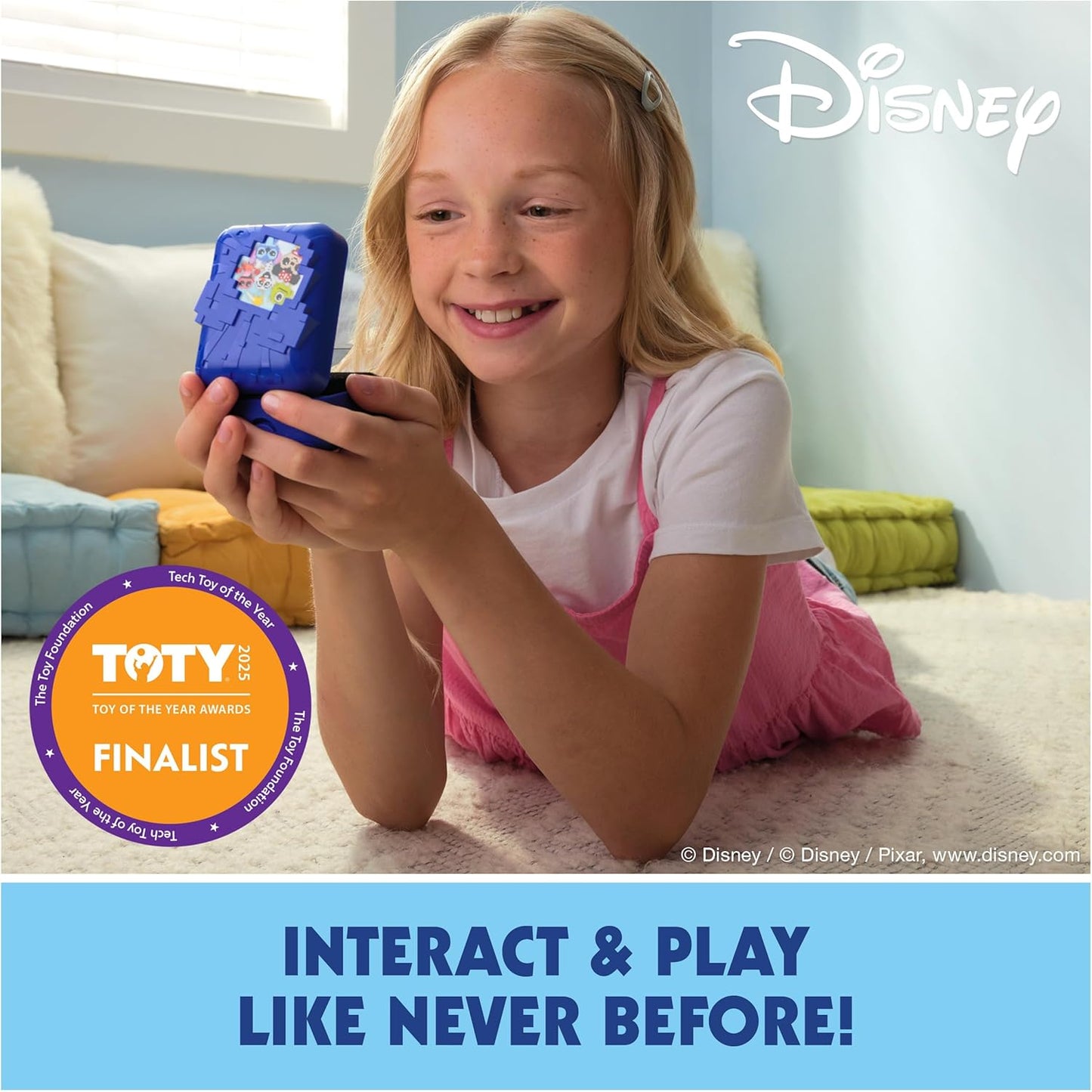 BITZEE, Disney with 30 Interactive Characters Inside, Great for Easter Gifts, Digital Pet Reacts to Swipes, Tilts & Taps, Disney Toys for Kids
