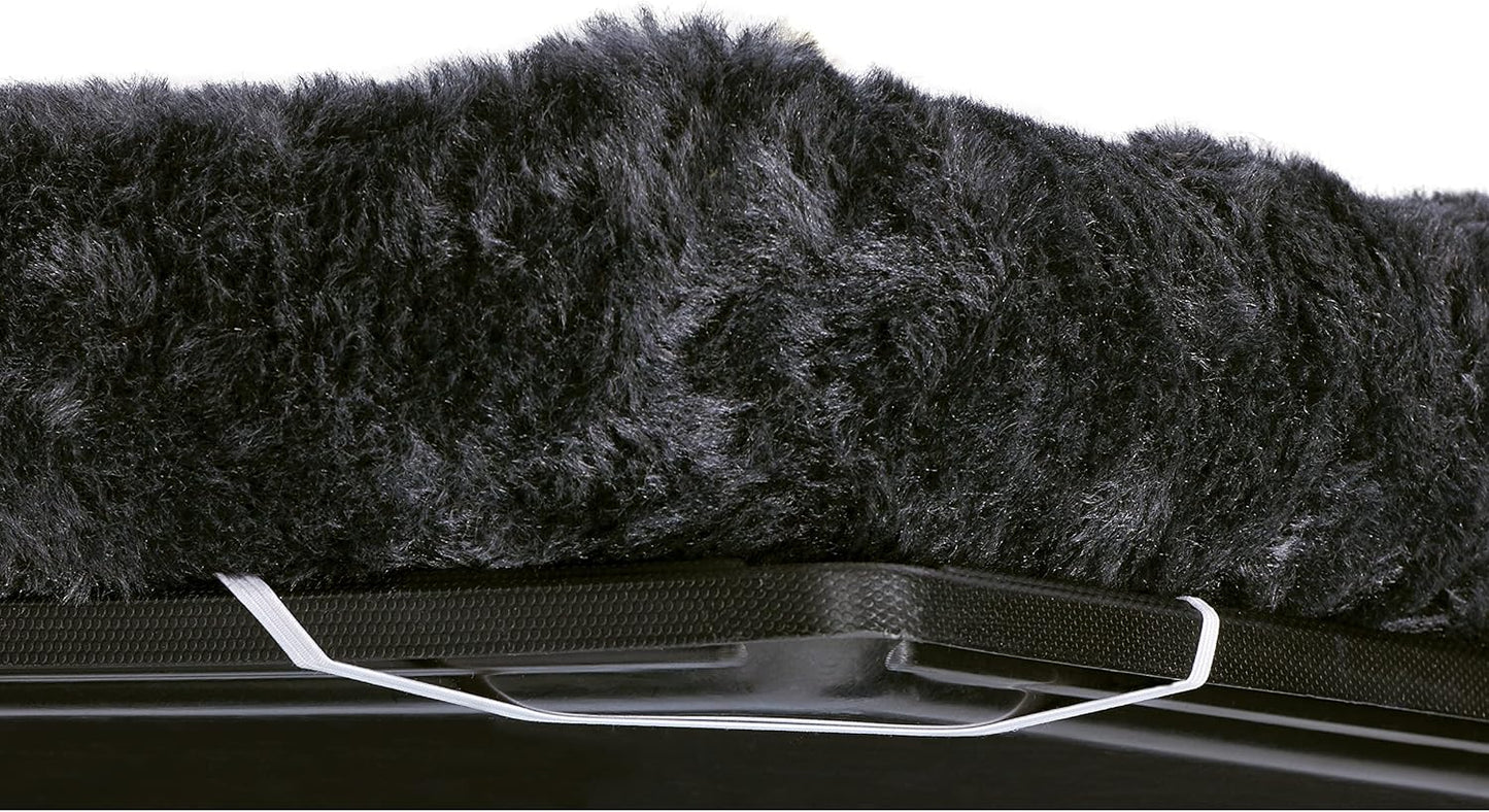MidWest Homes for Pets QuietTime Dog Bed – Gray Faux Fur Bolster, Ultra-Soft and Machine Washable, Fits 24-Inch Crates and Carriers, for Small Breed Dogs