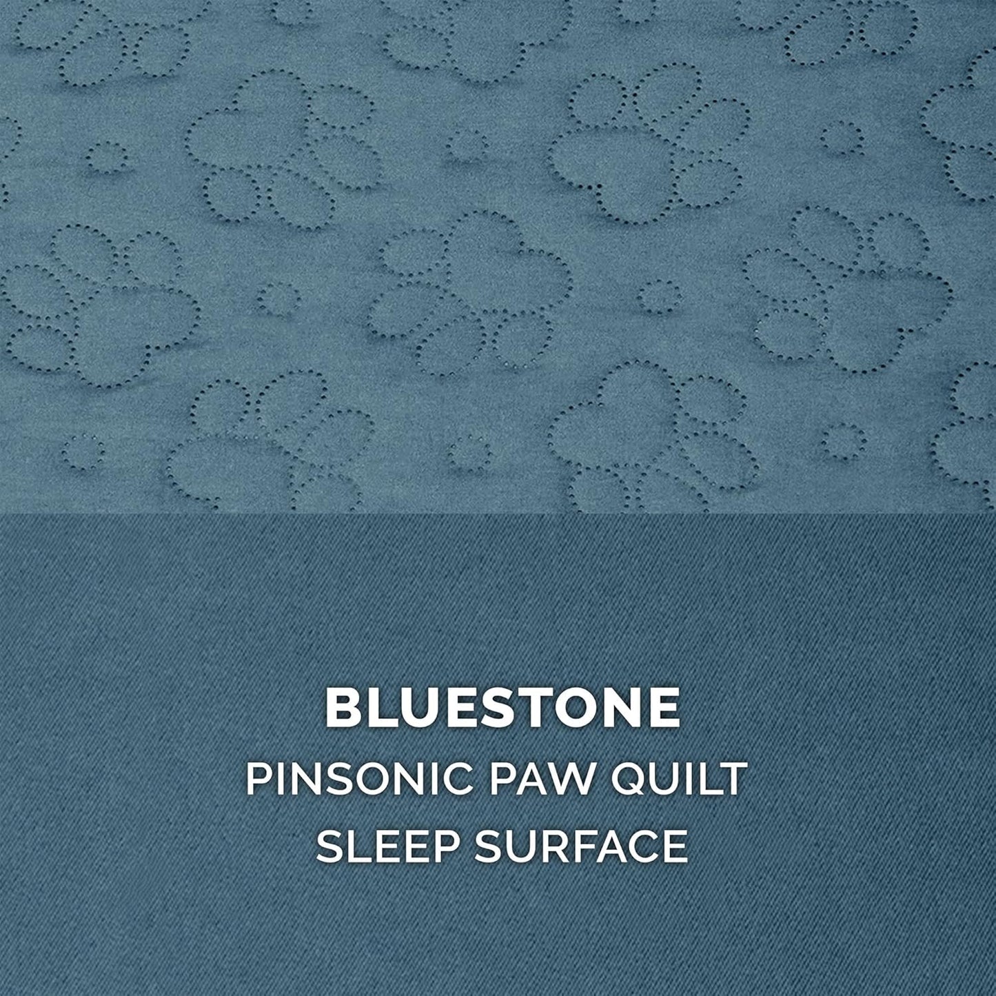 Furhaven Memory Foam Dog Bed for Medium/Small Dogs w/ Removable Bolsters & Washable Cover, For Dogs Up to 35 lbs - Pinsonic Quilted Paw L Shaped Chaise - Bluestone, Medium