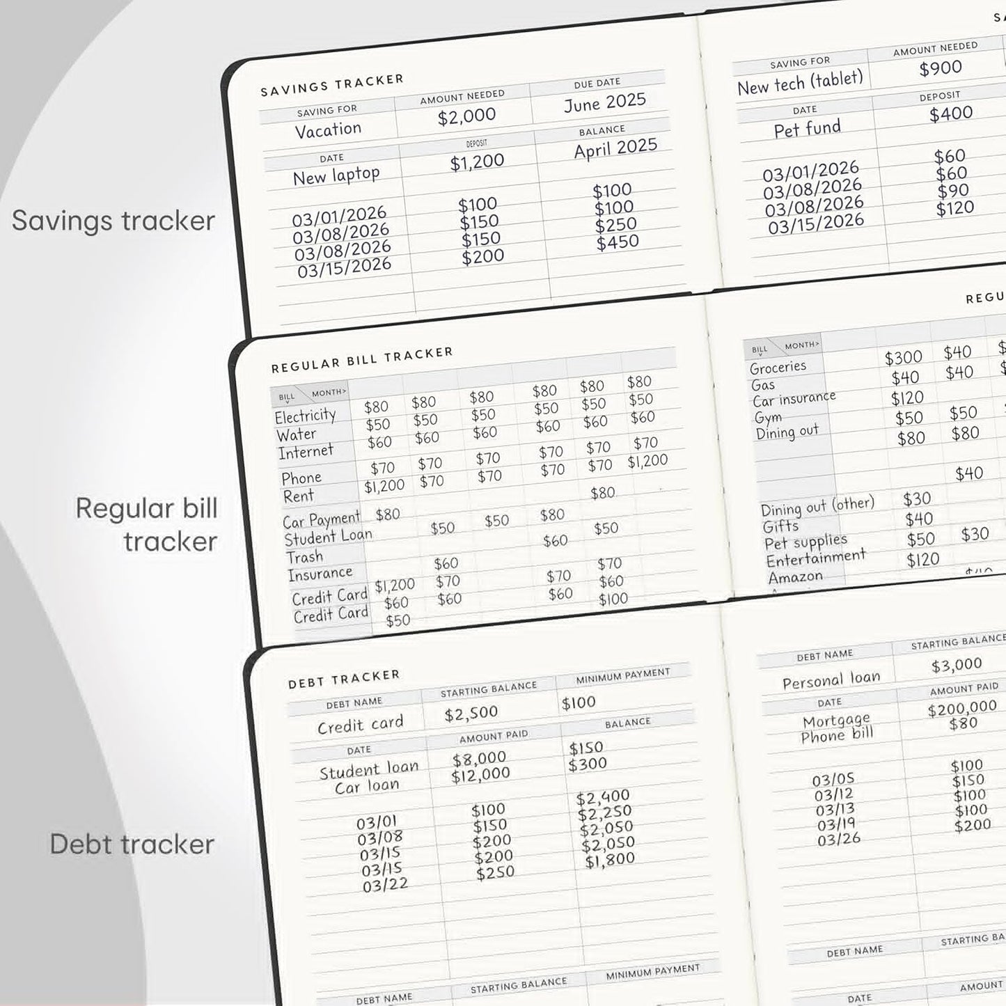 And Per Se Budget Planner, Monthly Budget Notebook with Expense Tracker, Undated Financial Planner & Bill Organizer Book - A5 Size, Hardcover (Black)