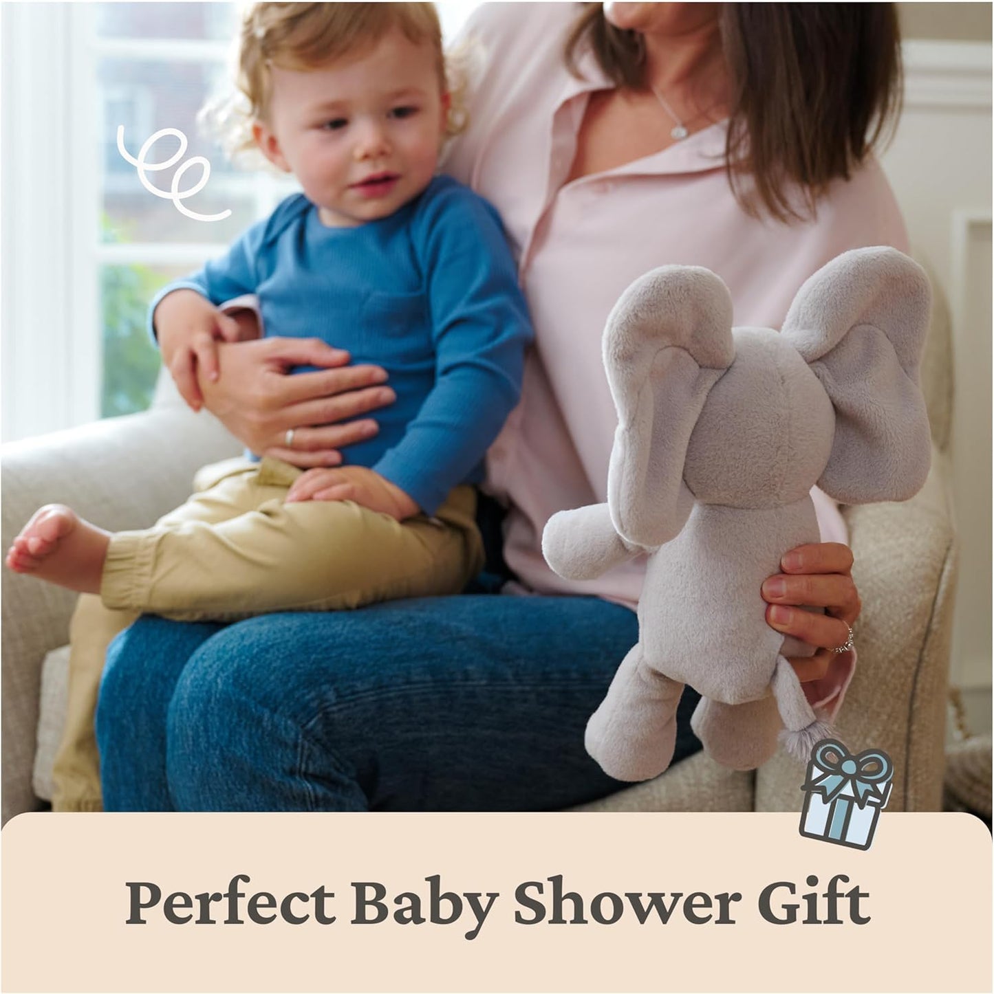GUND Baby Peek-a-Boo Flappy Elephant Plush, Elephant Stuffed Animal, Baby Toy for Ages 0 and Up, Gray, 7" (Batteries Not Required)