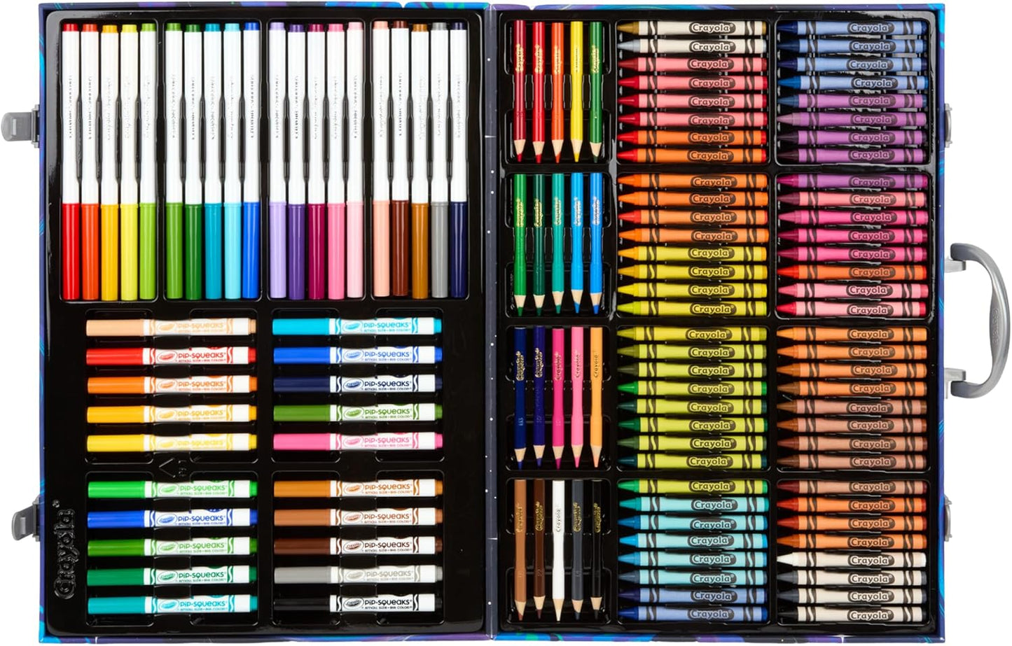 Crayola Inspiration Art Case Space Coloring Set (140pcs), Essential Easter Basket Stuffers, Art Kit for Kids, Crayons, Markers, Pencils, Easter Gifts for Kids, Ages 5+ [Amazon Exclusive]
