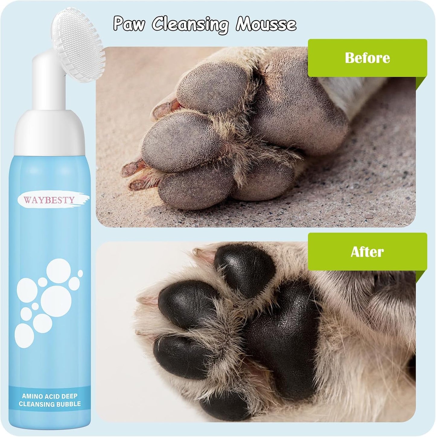 Lick-Safe Dog Paw & Nose Balm with Coconut Oil | 2.3oz Natural Wax, 1 Pcs Dog Paw Cleaner & Towel | Natural Moisturizer for Dry, Cracked Pads & Snout | Winter Snow, Road Salt & Hot Pavement Protector