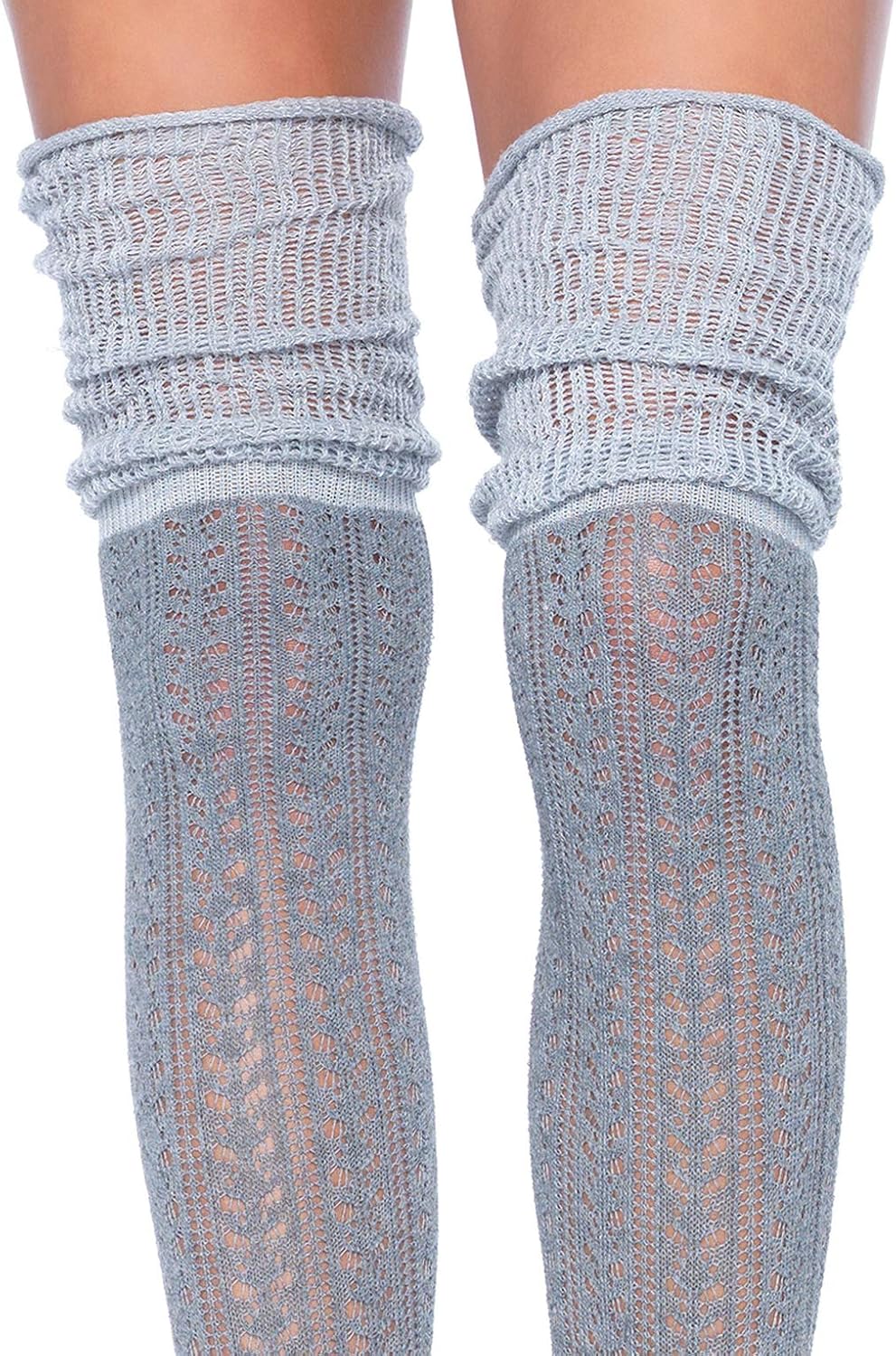 Leg Avenue Women's Pointelle Scrunch Knee Socks