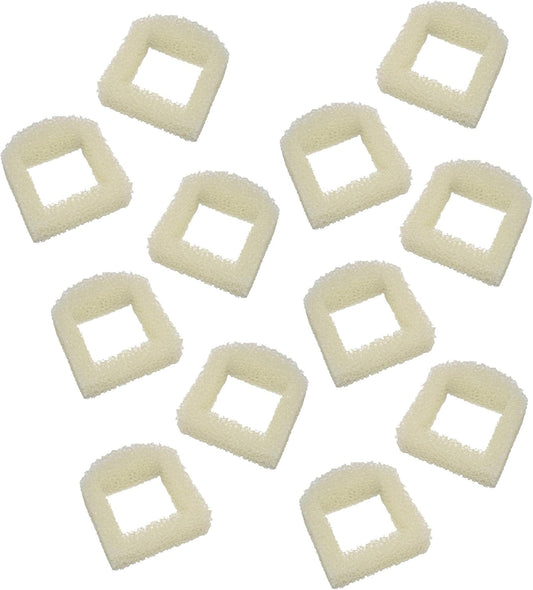HQRP Pack of 12 Foam Pre-Filter Compatible with Drinkwell Stainless Steel 360, Ceramic Avalon Lotus Pagoda Sedona Pet Fountains for Cat and Dog, Replacement PAC00-13711, PAC00-13194
