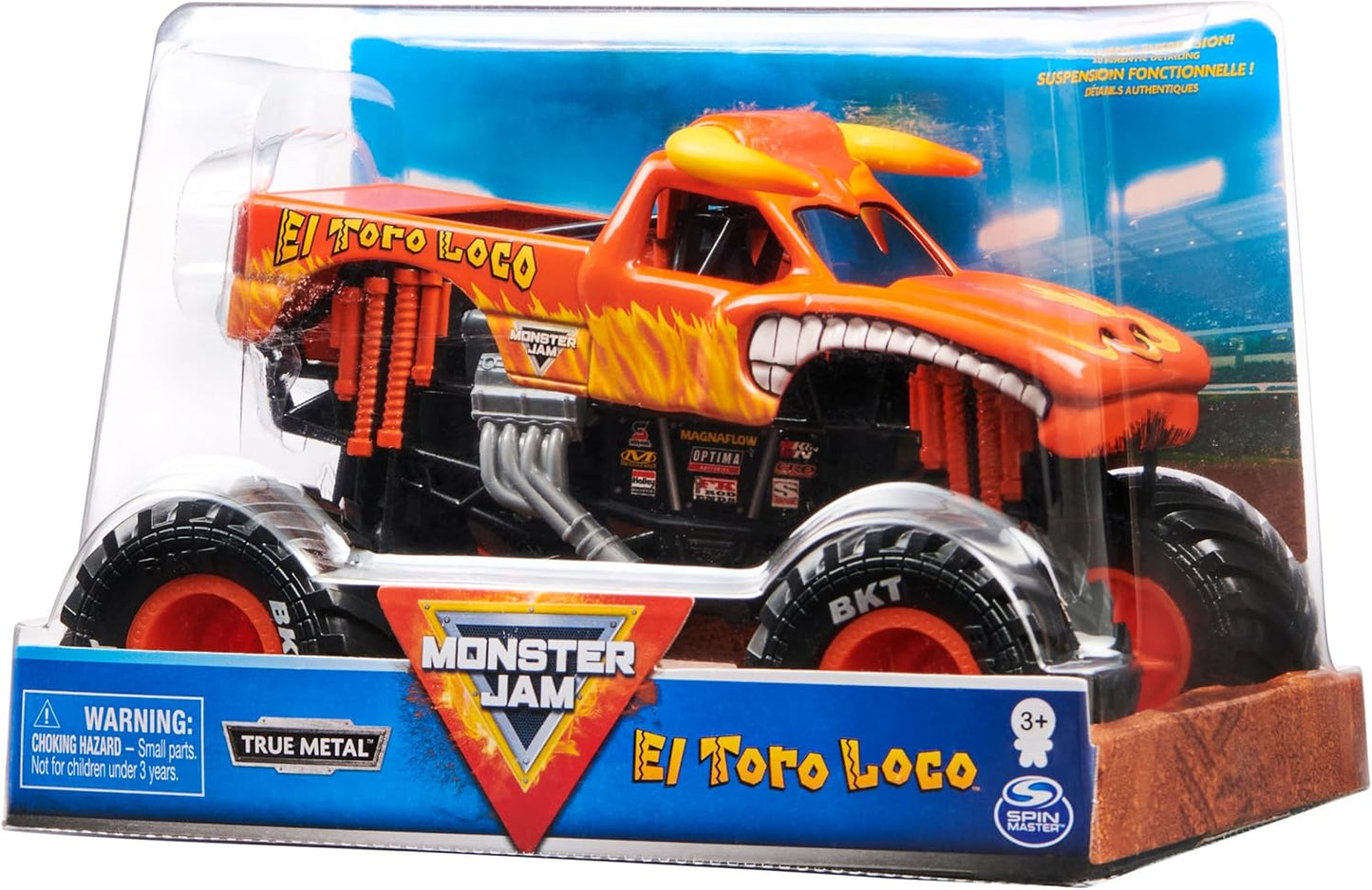 Monster Jam Official Monster Truck - El Toro Loco 1:24 Scale Die-Cast Vehicle - Chrome Rims and Tires For All Playsets - Collectible For Fans & Parties