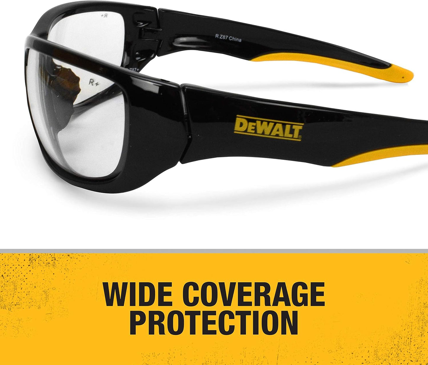 Dewalt Dominator Safety Glasses Dpg94 Unisex Adult Non Slip Polarized Mirrored Rubber Full Rim