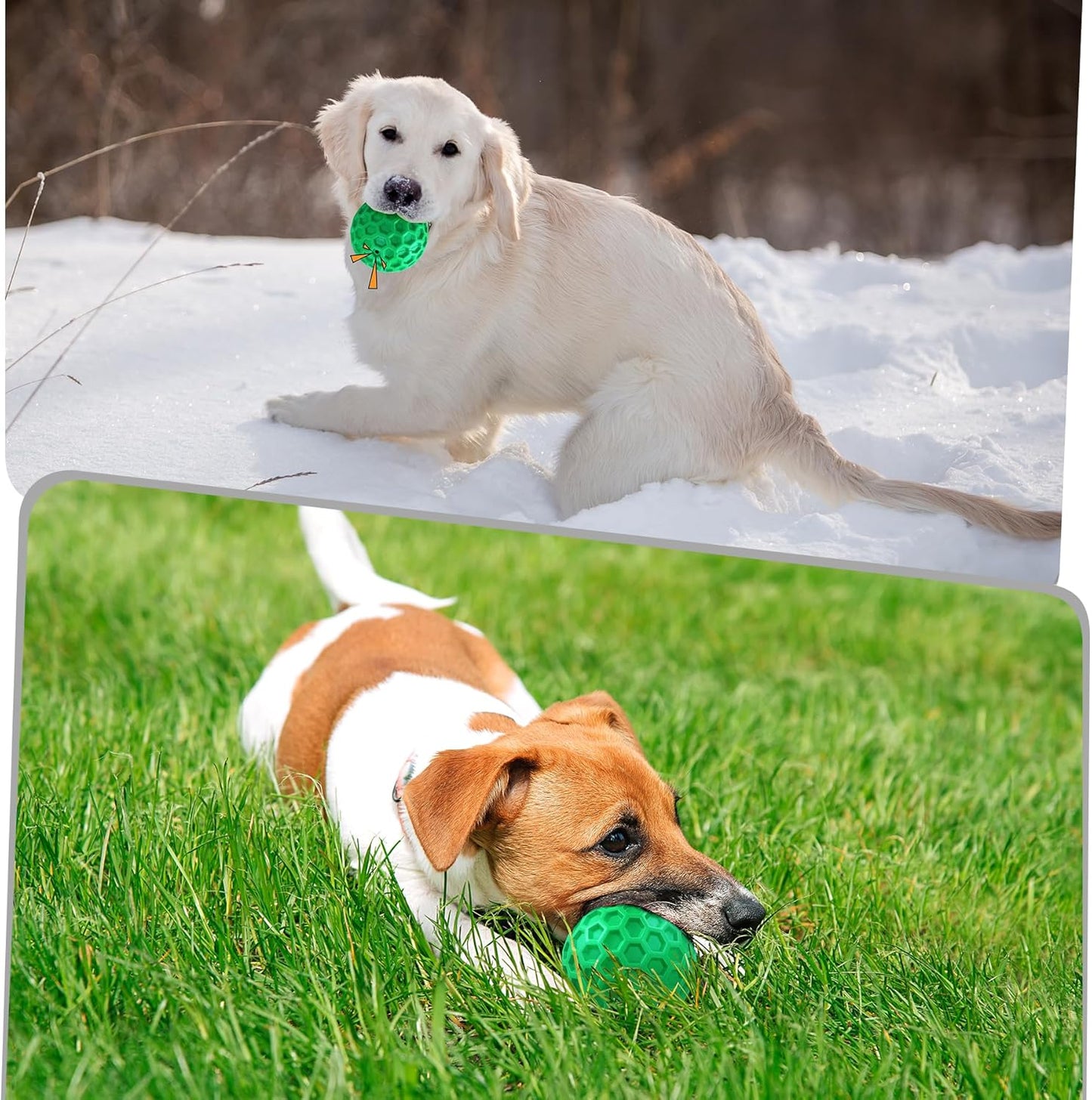Tough Dog Chew Toys for Aggressive Chewers, Indestructible Dog Balls for Aggressive Chewers, Squeaky Balls for Dogs, Squeaky Toys for Large Dogs, Funny Heavy Duty Ball